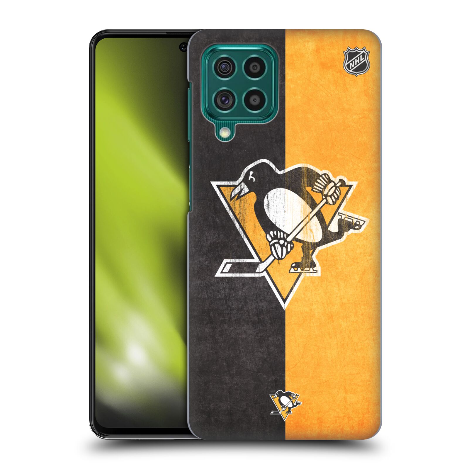 Pouzdro na mobil Samsung Galaxy M62 - HEAD CASE - Hokej NHL - Pittsburgh Penguins - Znak oldschool