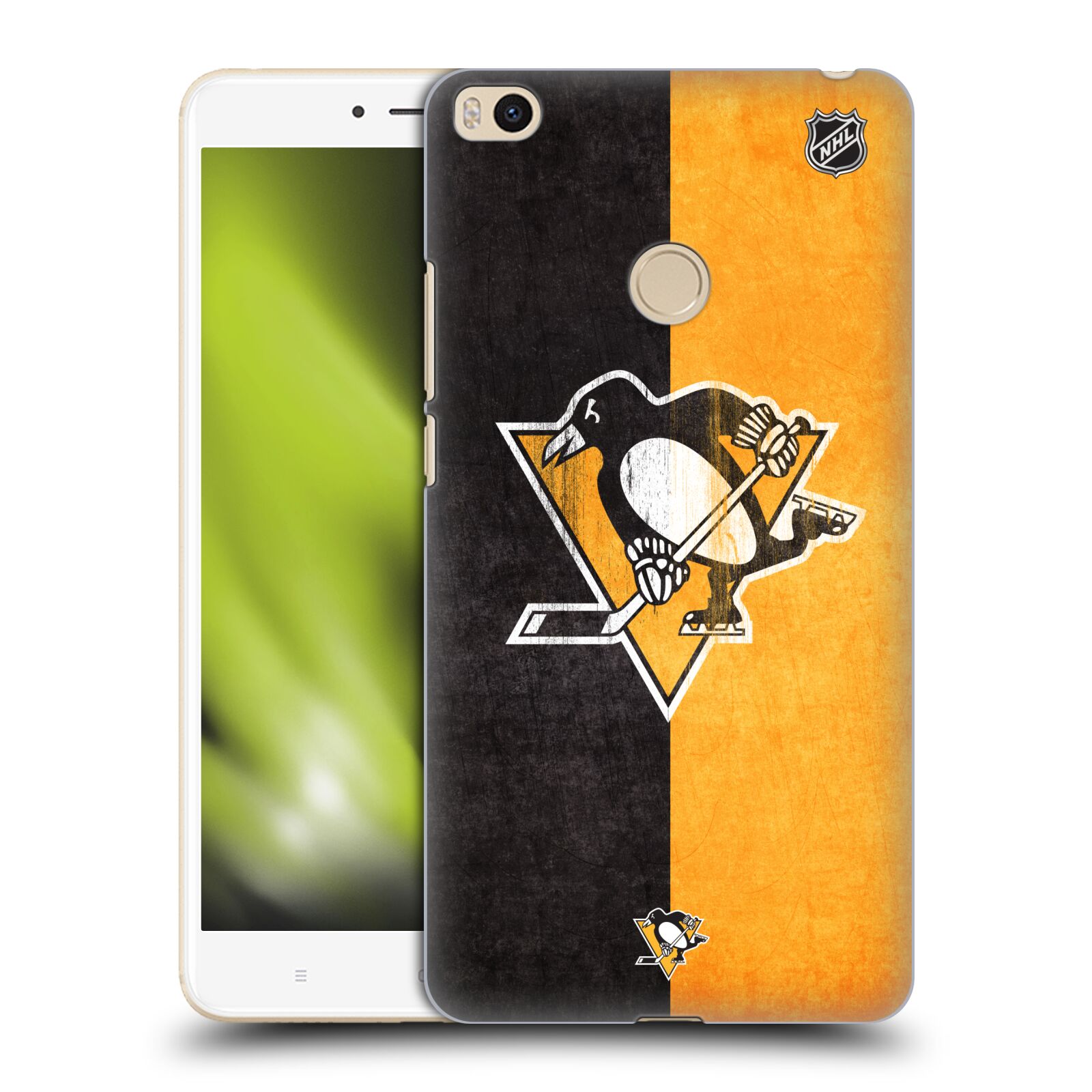 Pouzdro na mobil Xiaomi Mi Max 2 - HEAD CASE - Hokej NHL - Pittsburgh Penguins - Znak oldschool