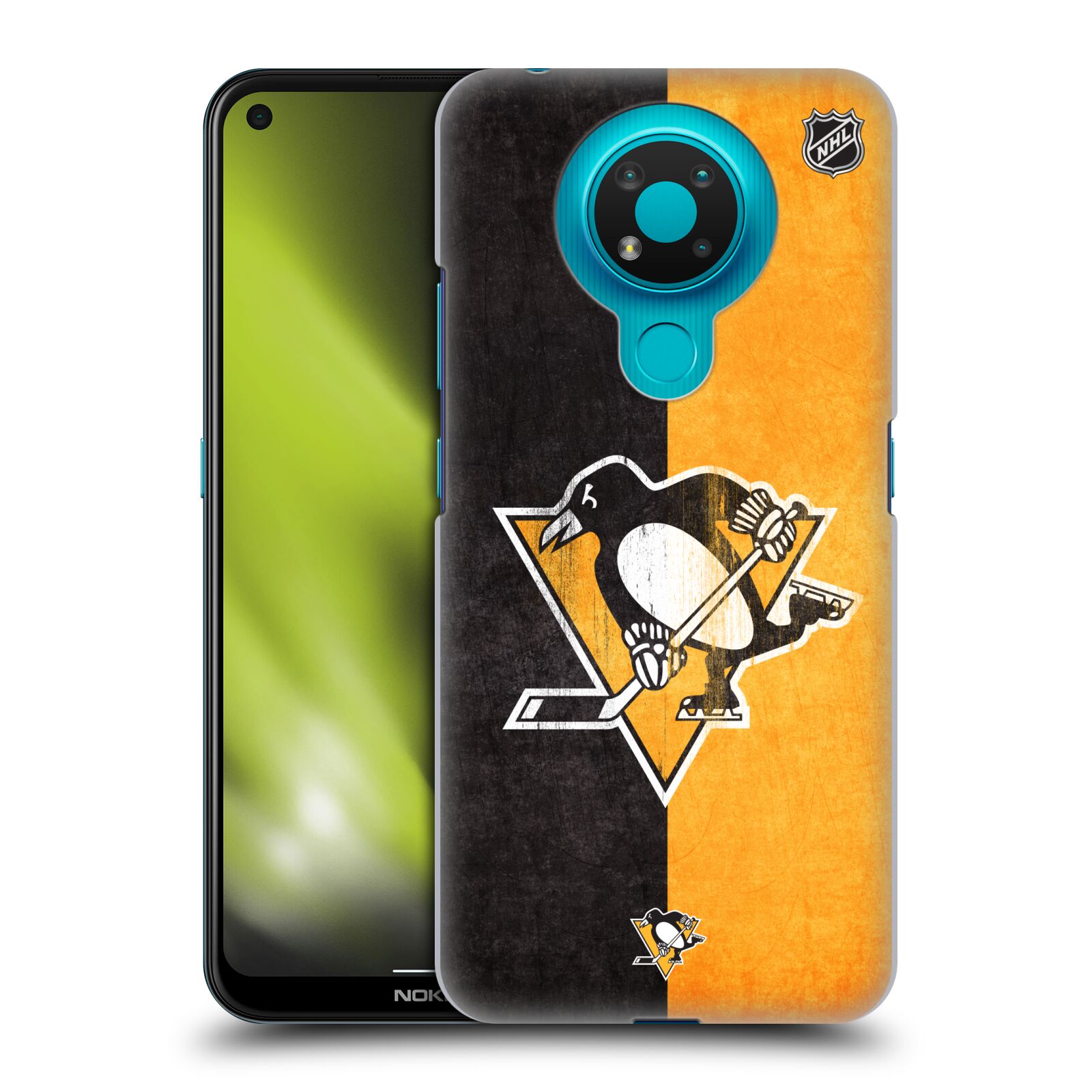 Pouzdro na mobil Nokia 3.4 - HEAD CASE - Hokej NHL - Pittsburgh Penguins - Znak oldschool
