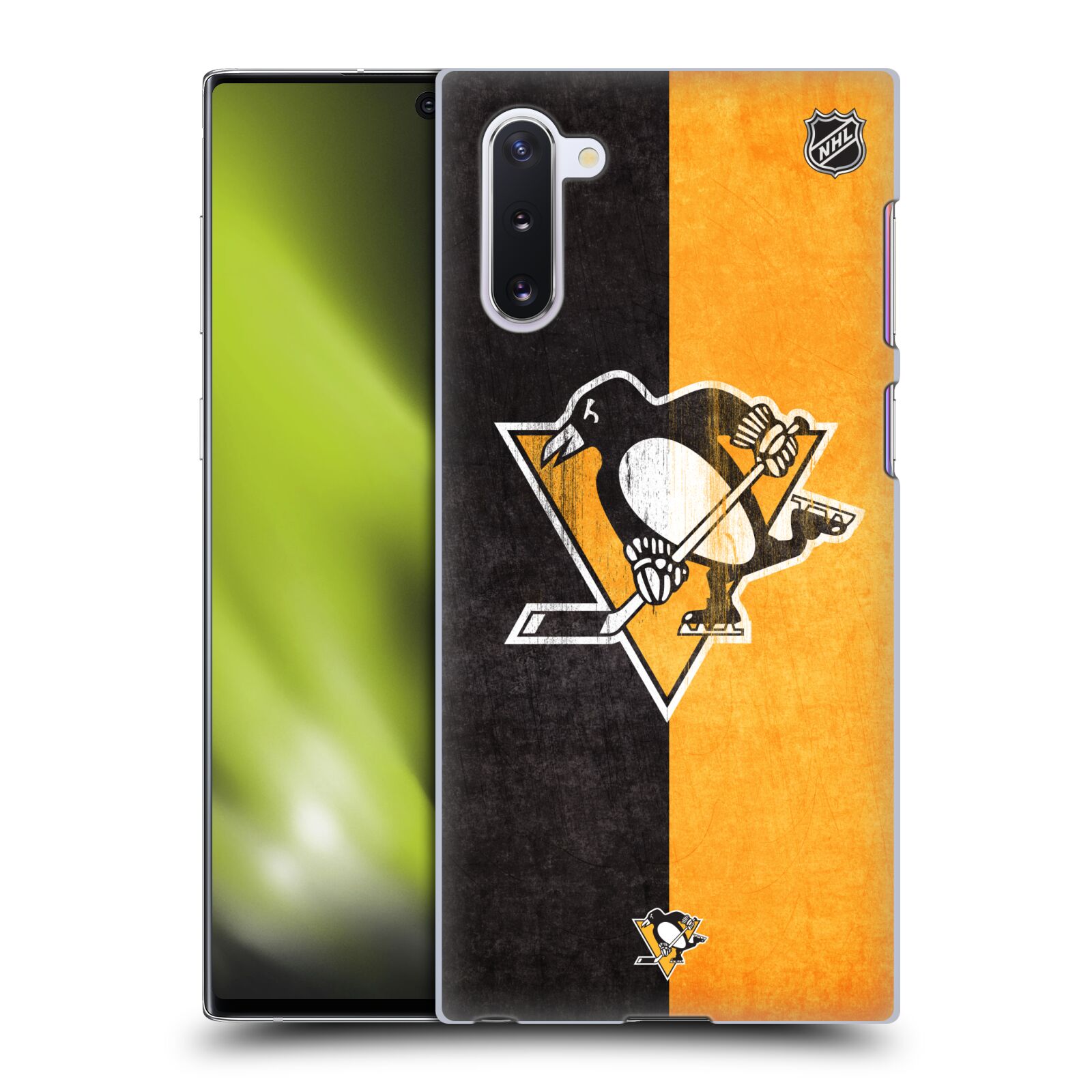 Pouzdro na mobil Samsung Galaxy Note 10 - HEAD CASE - Hokej NHL - Pittsburgh Penguins - Znak oldschool