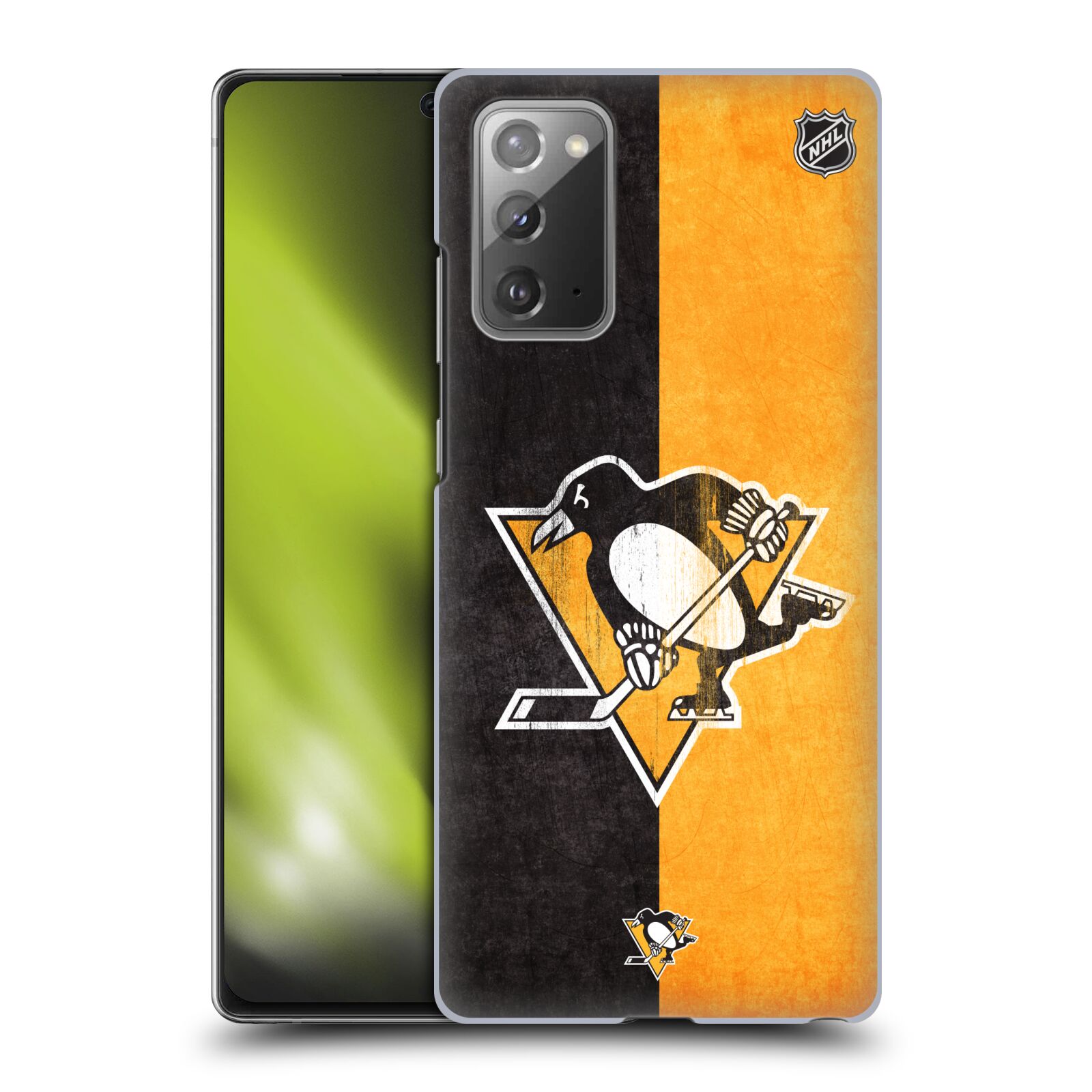 Pouzdro na mobil Samsung Galaxy Note 20 - HEAD CASE - Hokej NHL - Pittsburgh Penguins - Znak oldschool
