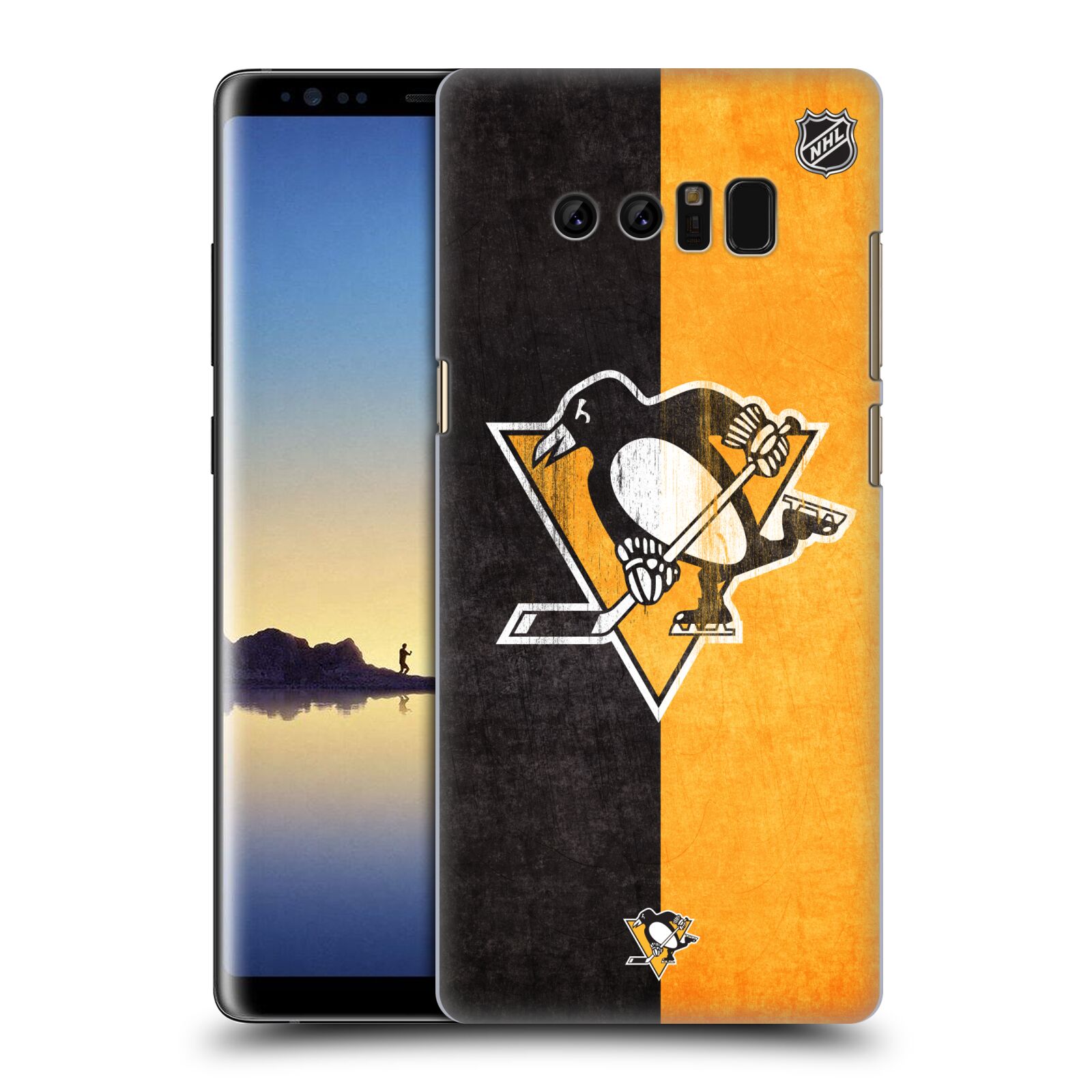 Pouzdro na mobil Samsung Galaxy Note 8 - HEAD CASE - Hokej NHL - Pittsburgh Penguins - Znak oldschool