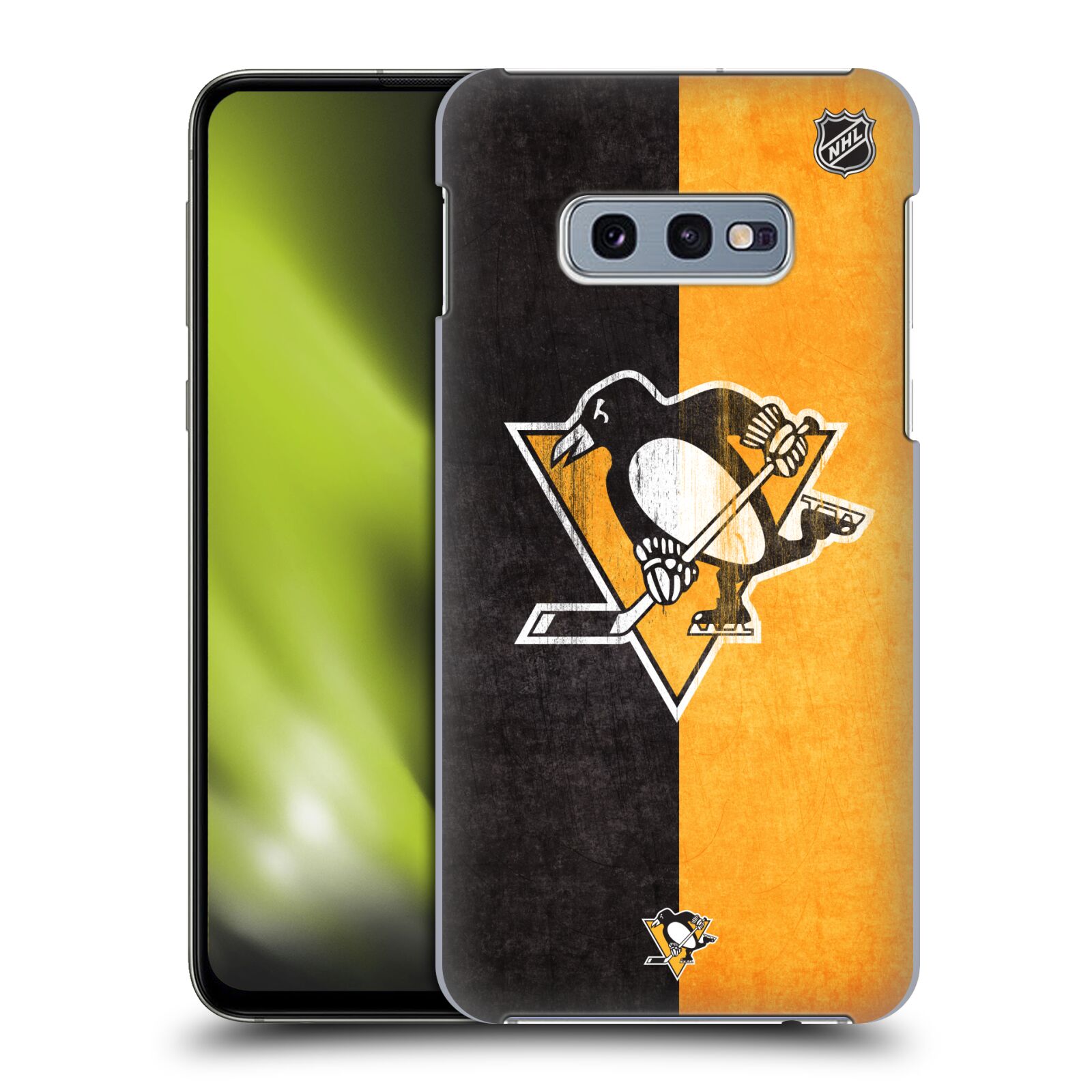 Pouzdro na mobil Samsung Galaxy S10e - HEAD CASE - Hokej NHL - Pittsburgh Penguins - Znak oldschool