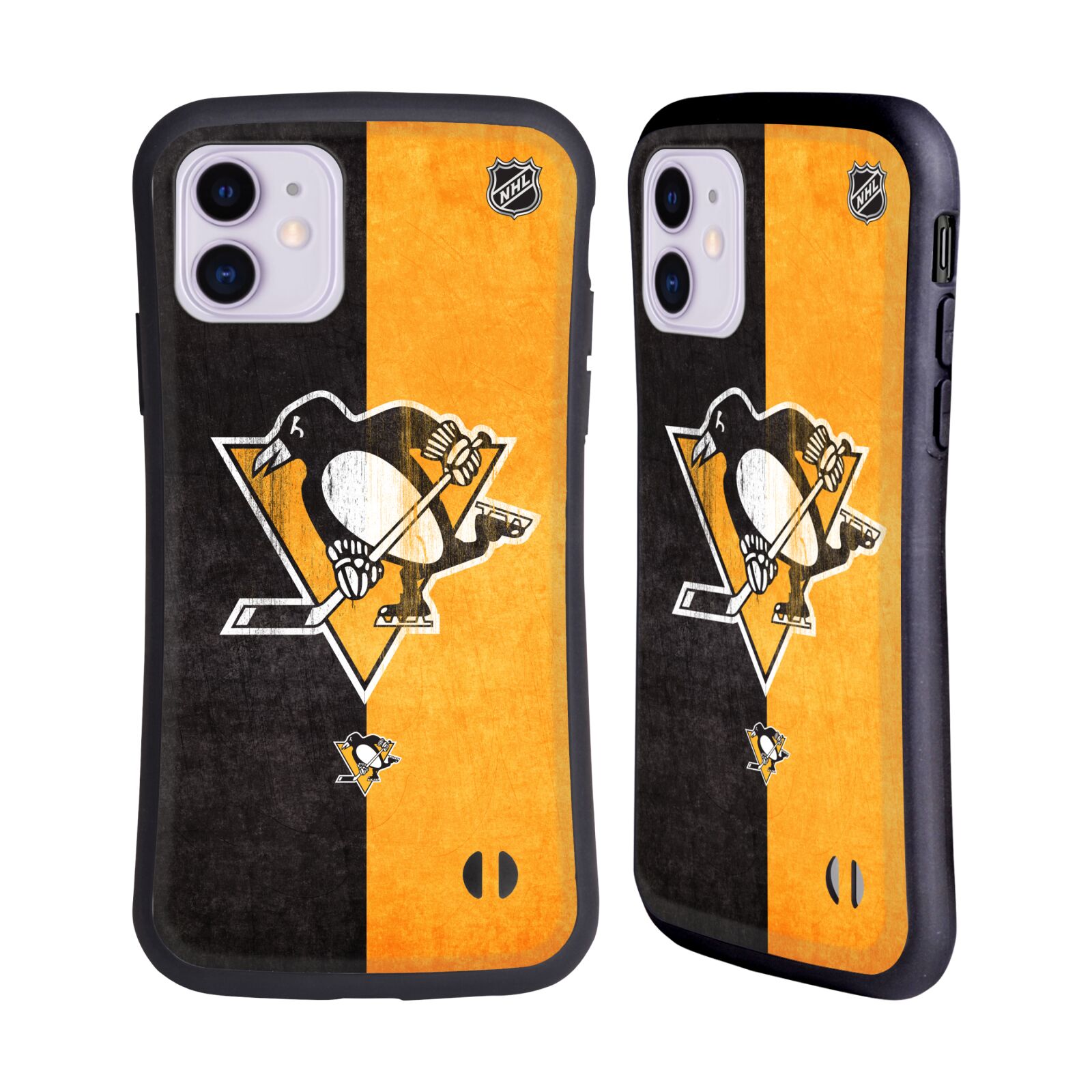 Obal na mobil Apple iPhone 11 - HEAD CASE - NHL - pruhy logo Pittsburgh Penguins