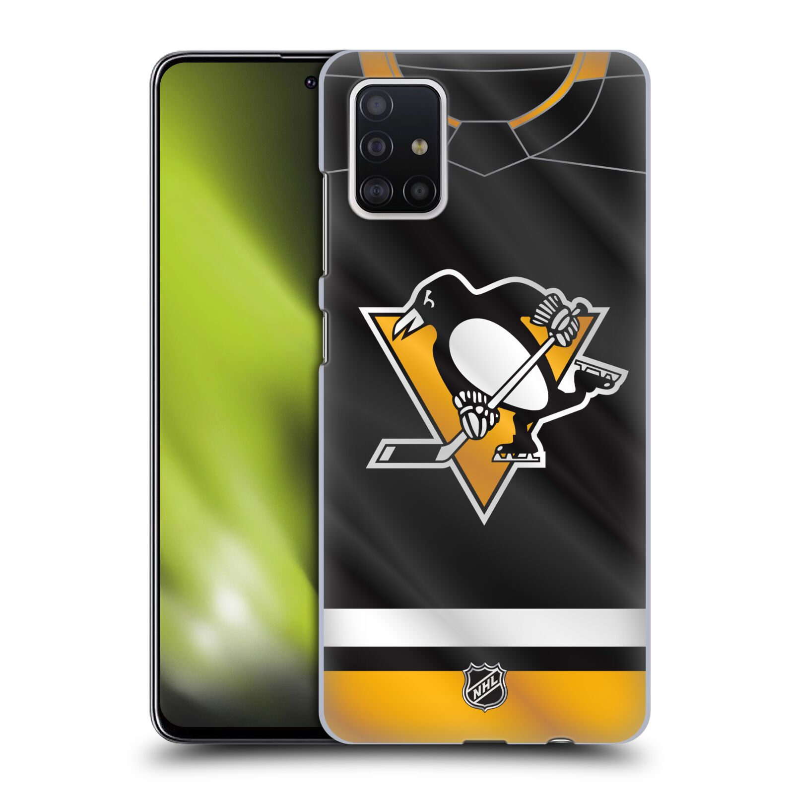 Pouzdro na mobil Samsung Galaxy A51 - HEAD CASE - Hokej NHL - Pittsburgh Penguins - Dres