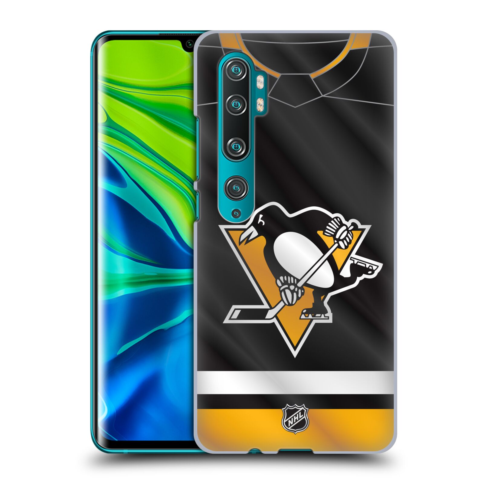 Pouzdro na mobil Xiaomi Mi Note 10 / Mi Note 10 Pro - HEAD CASE - Hokej NHL - Pittsburgh Penguins - Dres