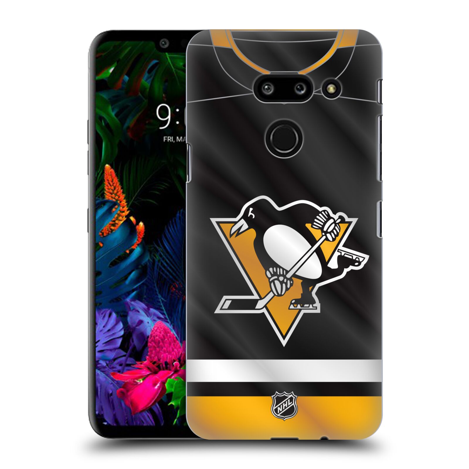Pouzdro na mobil LG G8 ThinQ - HEAD CASE - Hokej NHL - Pittsburgh Penguins - Dres