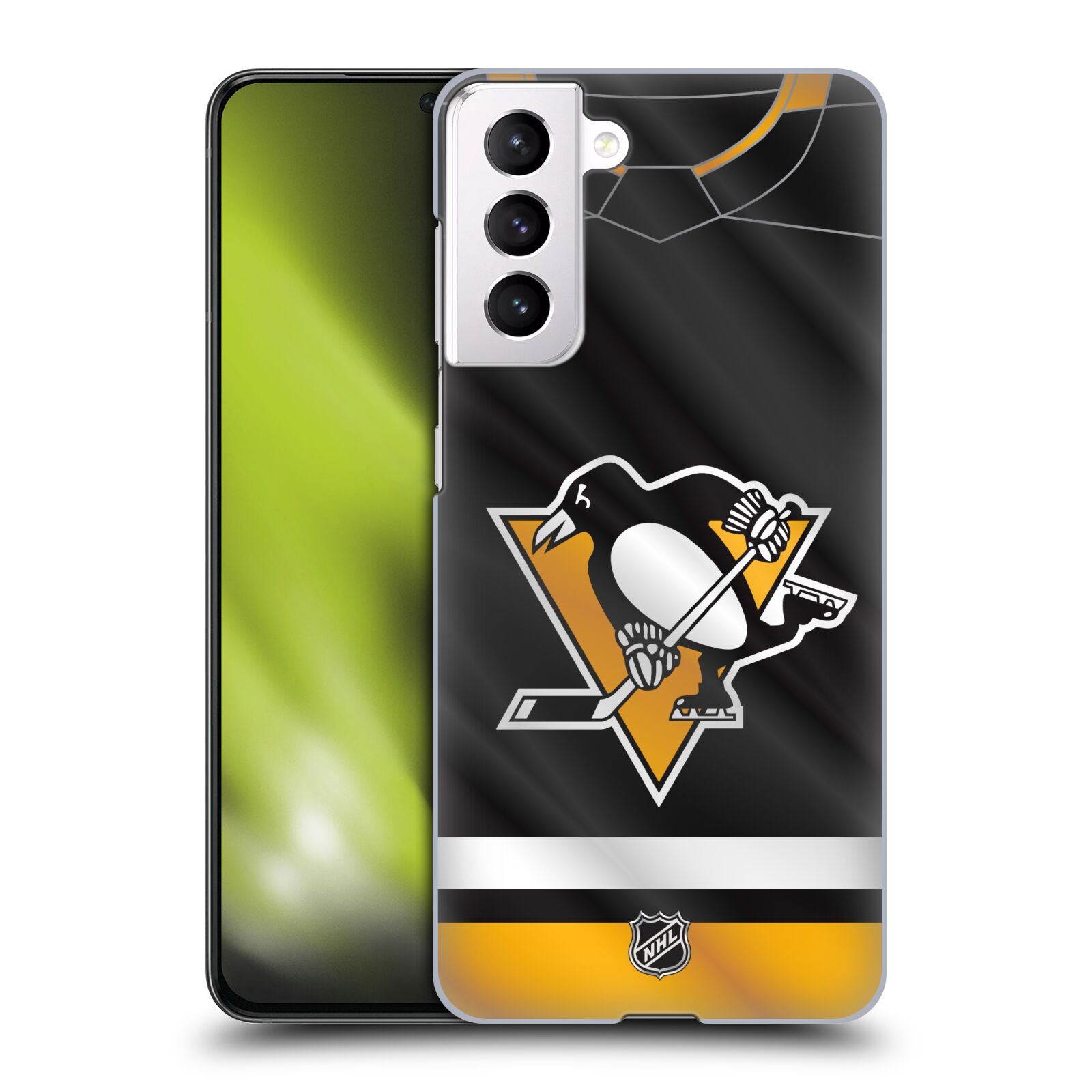 Pouzdro na mobil Samsung Galaxy S21 5G - HEAD CASE - Hokej NHL - Pittsburgh Penguins - Dres