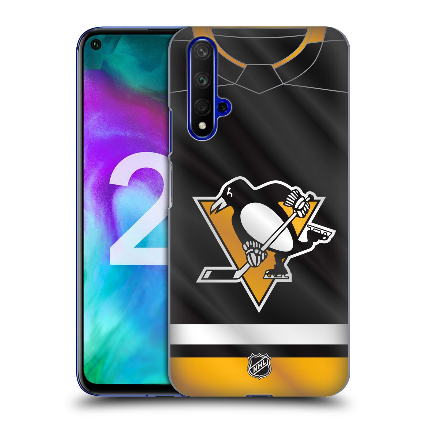 Pouzdro na mobil HONOR 20 - HEAD CASE - Hokej NHL - Pittsburgh Penguins - Dres