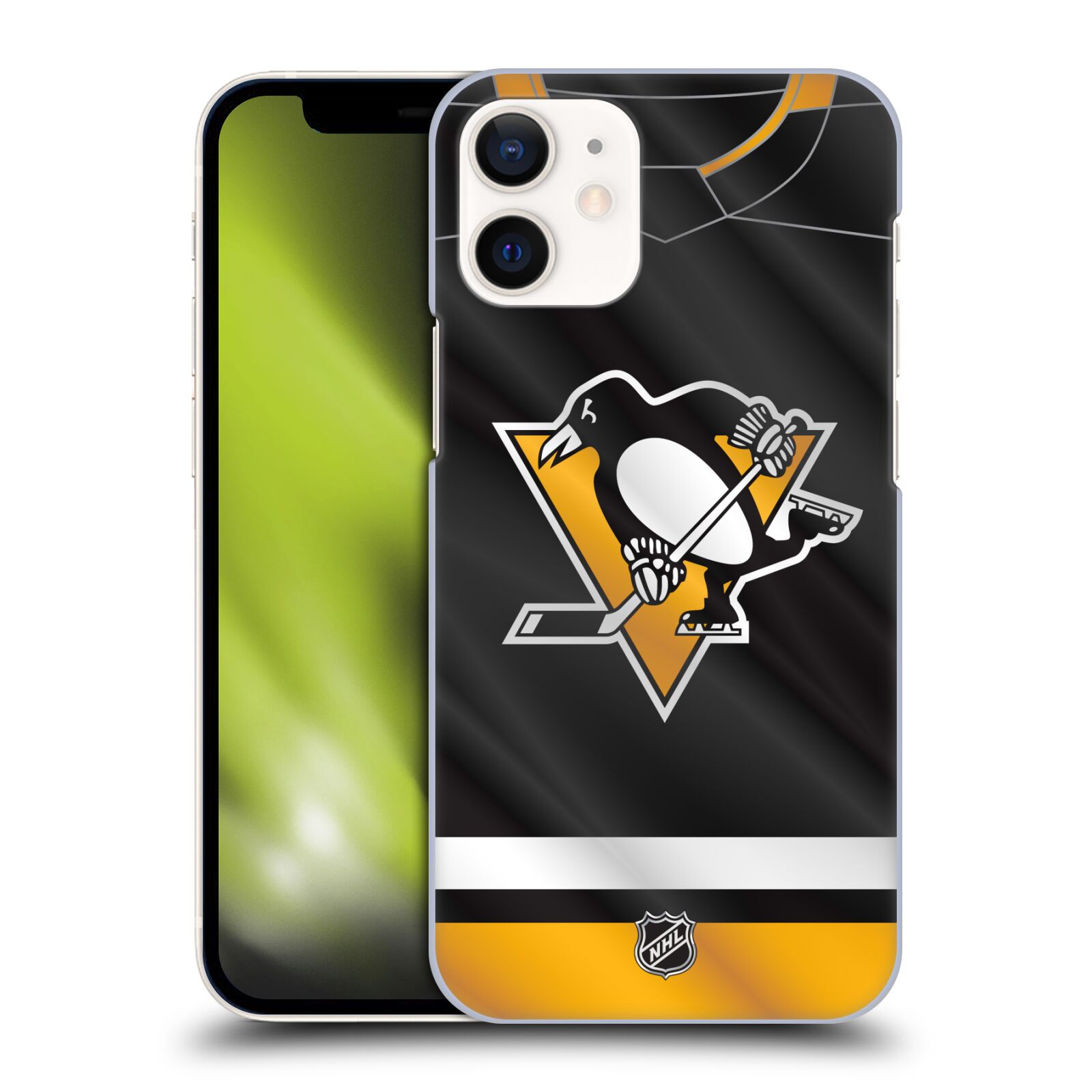Pouzdro na mobil Apple Iphone 12 MINI - HEAD CASE - Hokej NHL - Pittsburgh Penguins - Dres