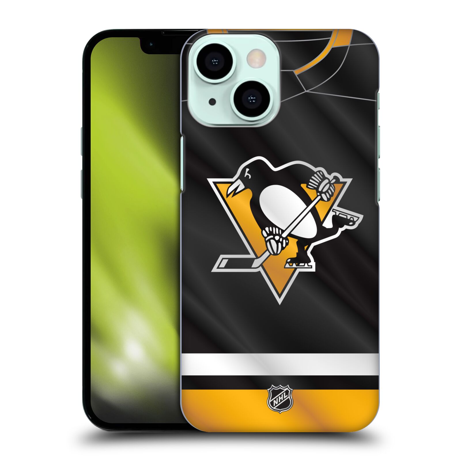 Pouzdro na mobil Apple Iphone 13 MINI - HEAD CASE - Hokej NHL - Pittsburgh Penguins - Dres