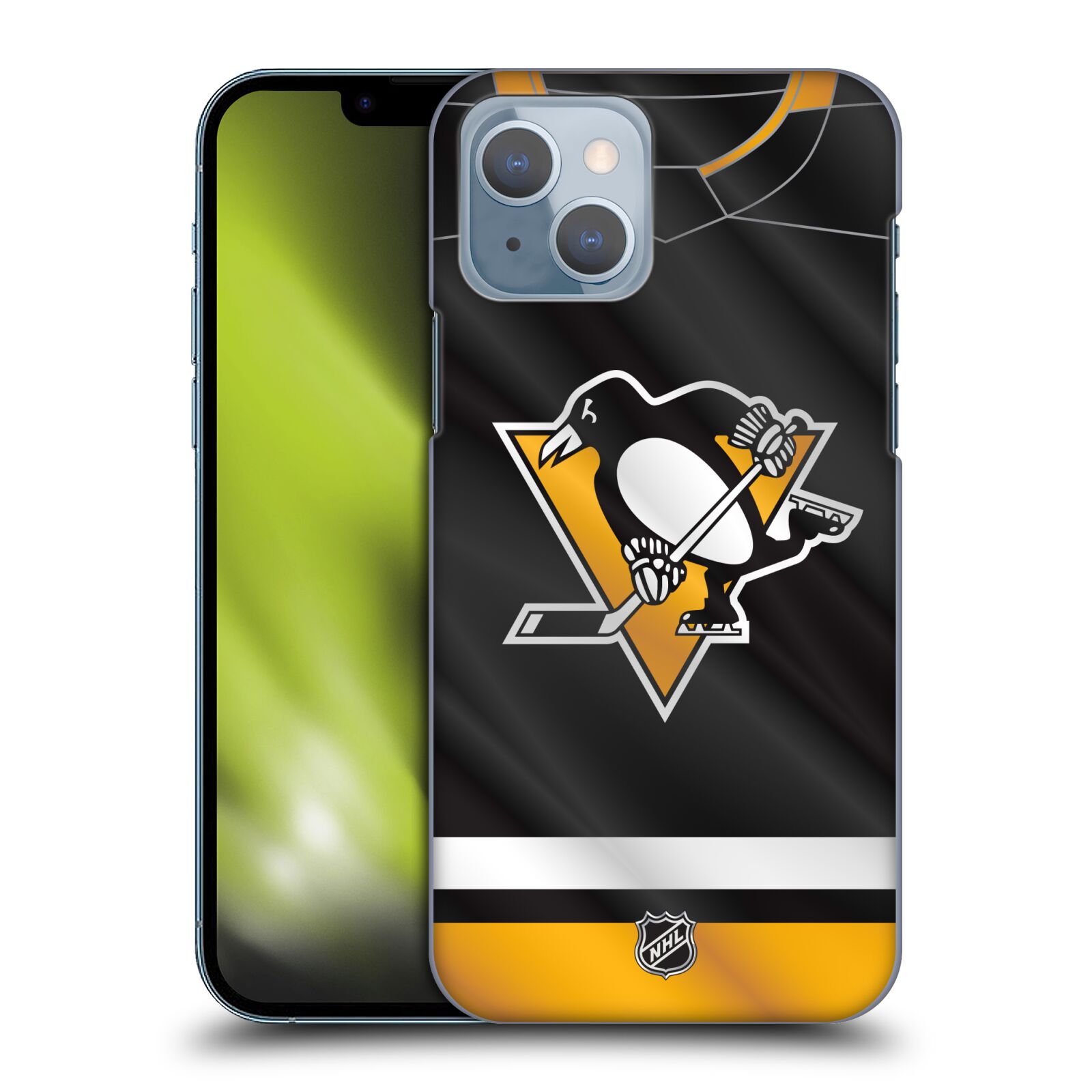 Pouzdro na mobil Apple Iphone 14 - HEAD CASE - Hokej NHL - Pittsburgh Penguins - Dres