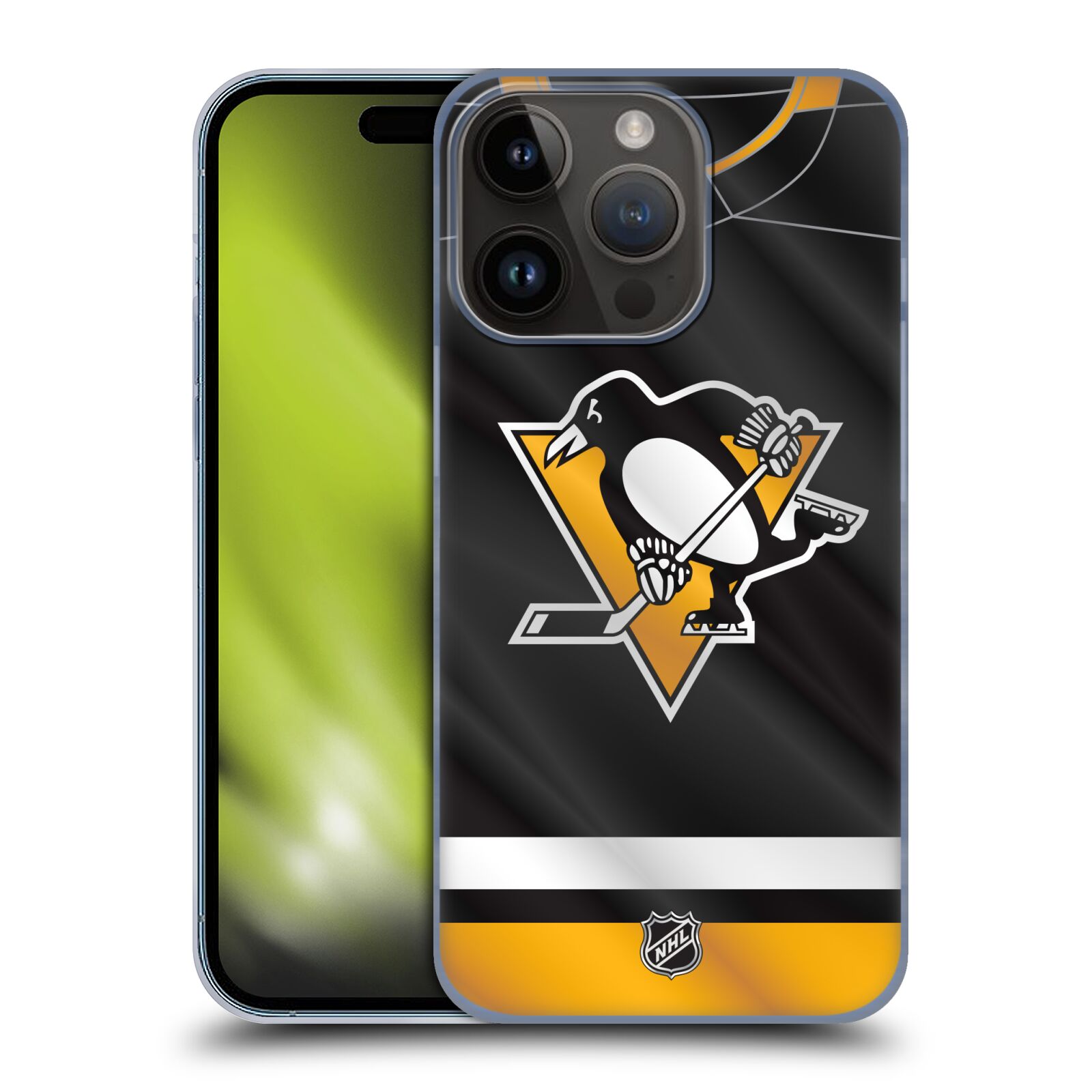 Plastový obal HEAD CASE na mobil Apple Iphone 15 Pro  Hokej NHL - Pittsburgh Penguins - Dres