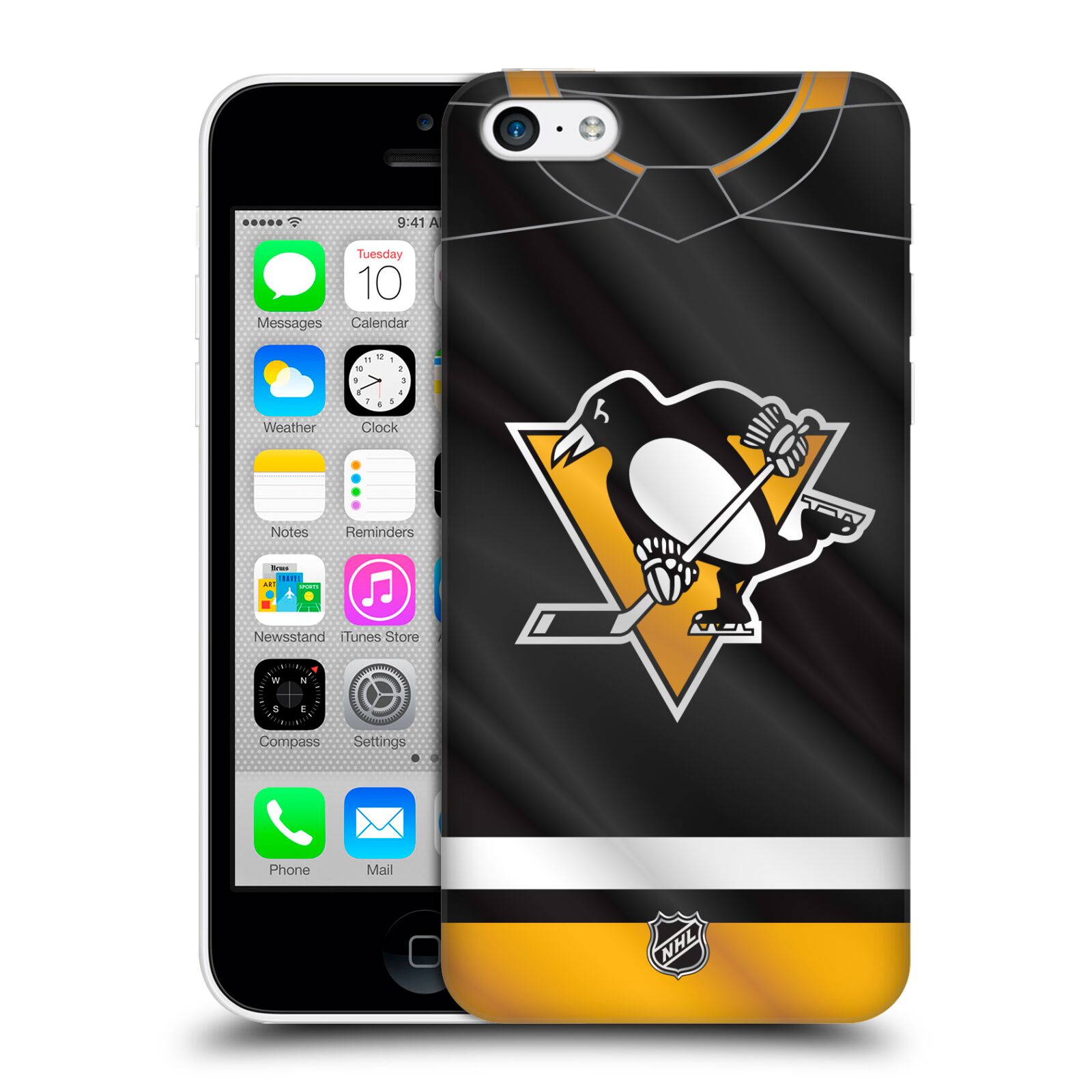 Pouzdro na mobil Apple Iphone 5C - HEAD CASE - Hokej NHL - Pittsburgh Penguins - Dres