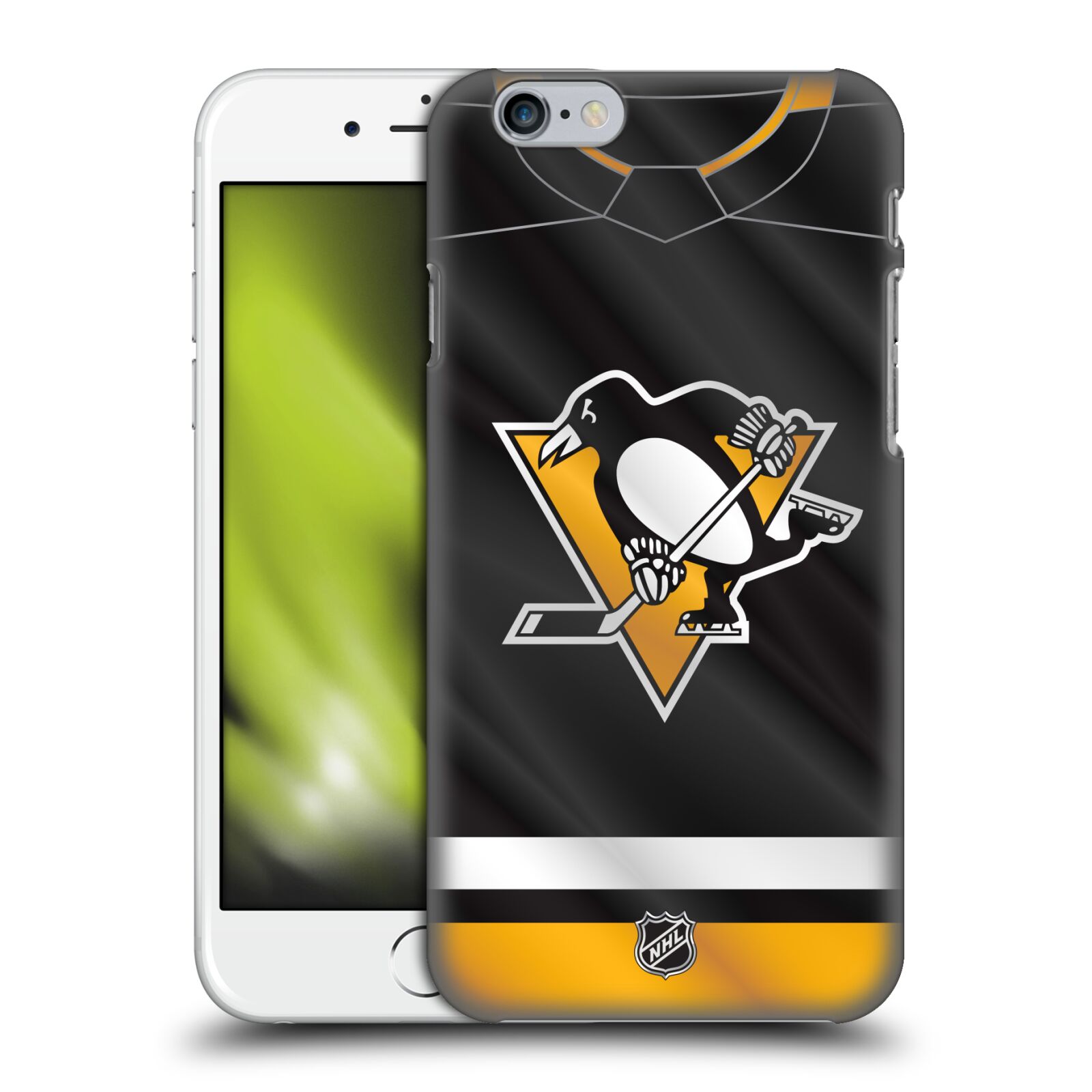 Pouzdro na mobil Apple Iphone 6/6S - HEAD CASE - Hokej NHL - Pittsburgh Penguins - Dres