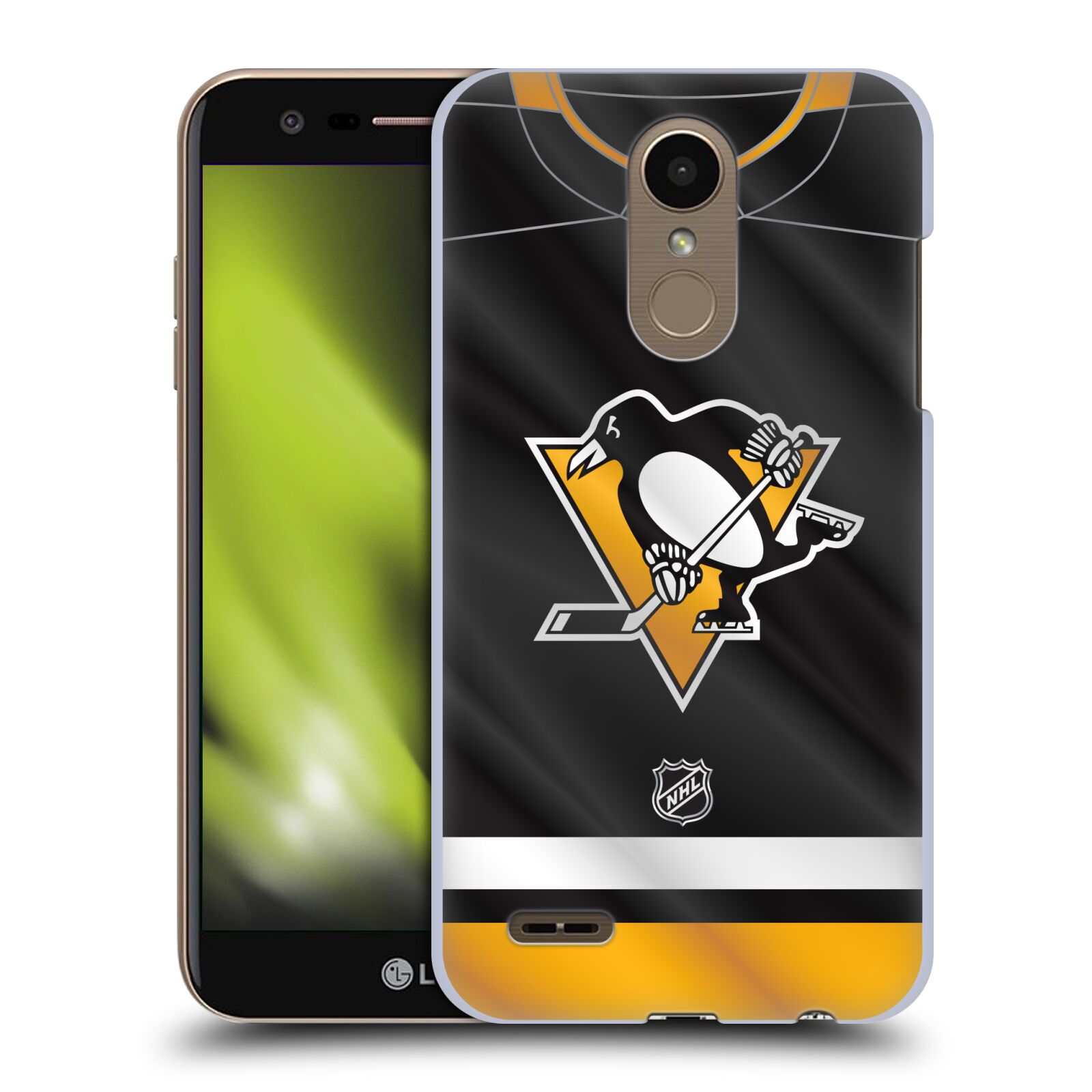 Pouzdro na mobil LG K10 2018 - HEAD CASE - Hokej NHL - Pittsburgh Penguins - Dres
