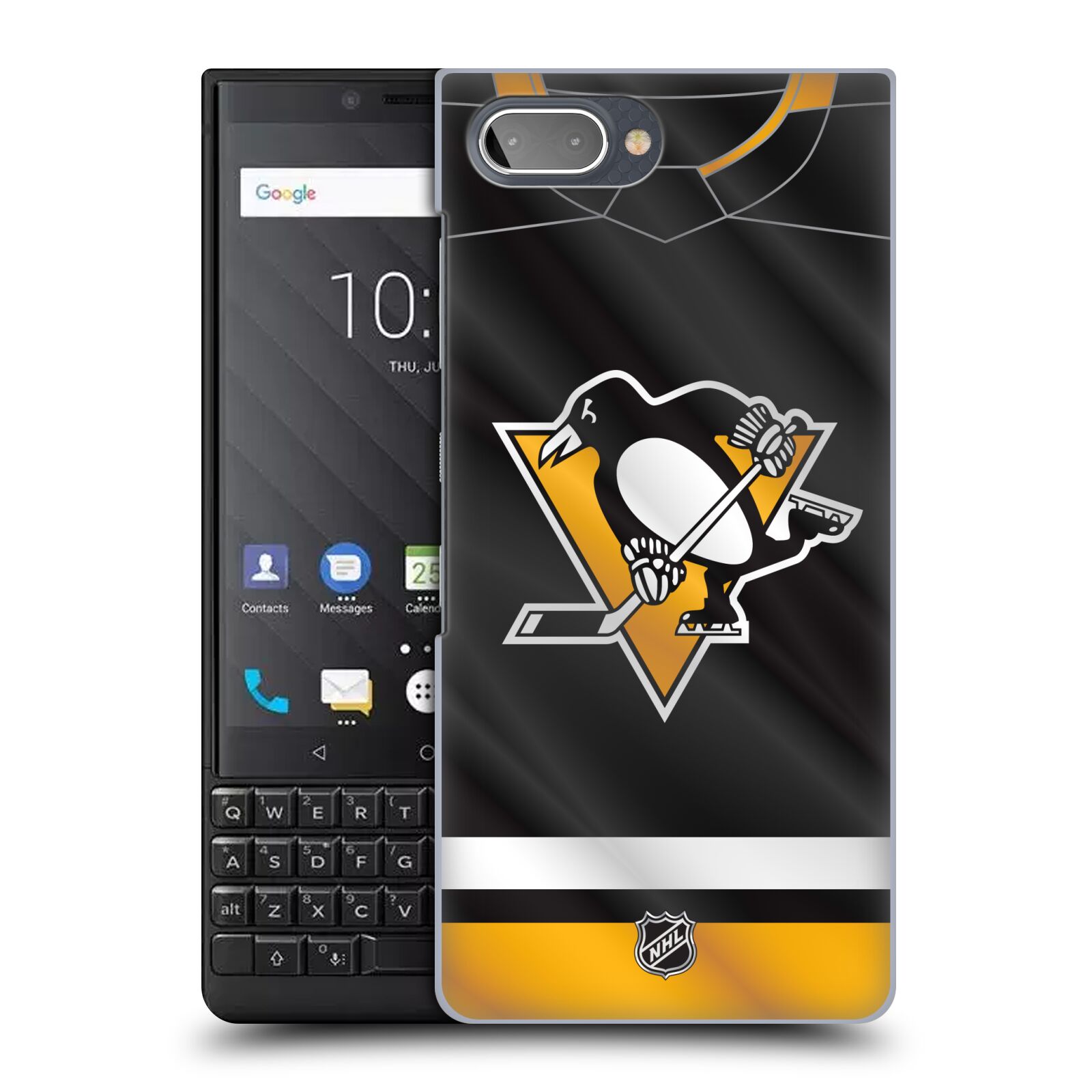 Pouzdro na mobil Blackberry KEY 2 - HEAD CASE - Hokej NHL - Pittsburgh Penguins - Dres