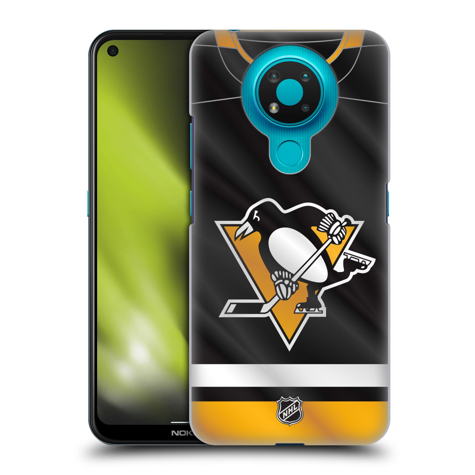 Pouzdro na mobil Nokia 3.4 - HEAD CASE - Hokej NHL - Pittsburgh Penguins - Dres