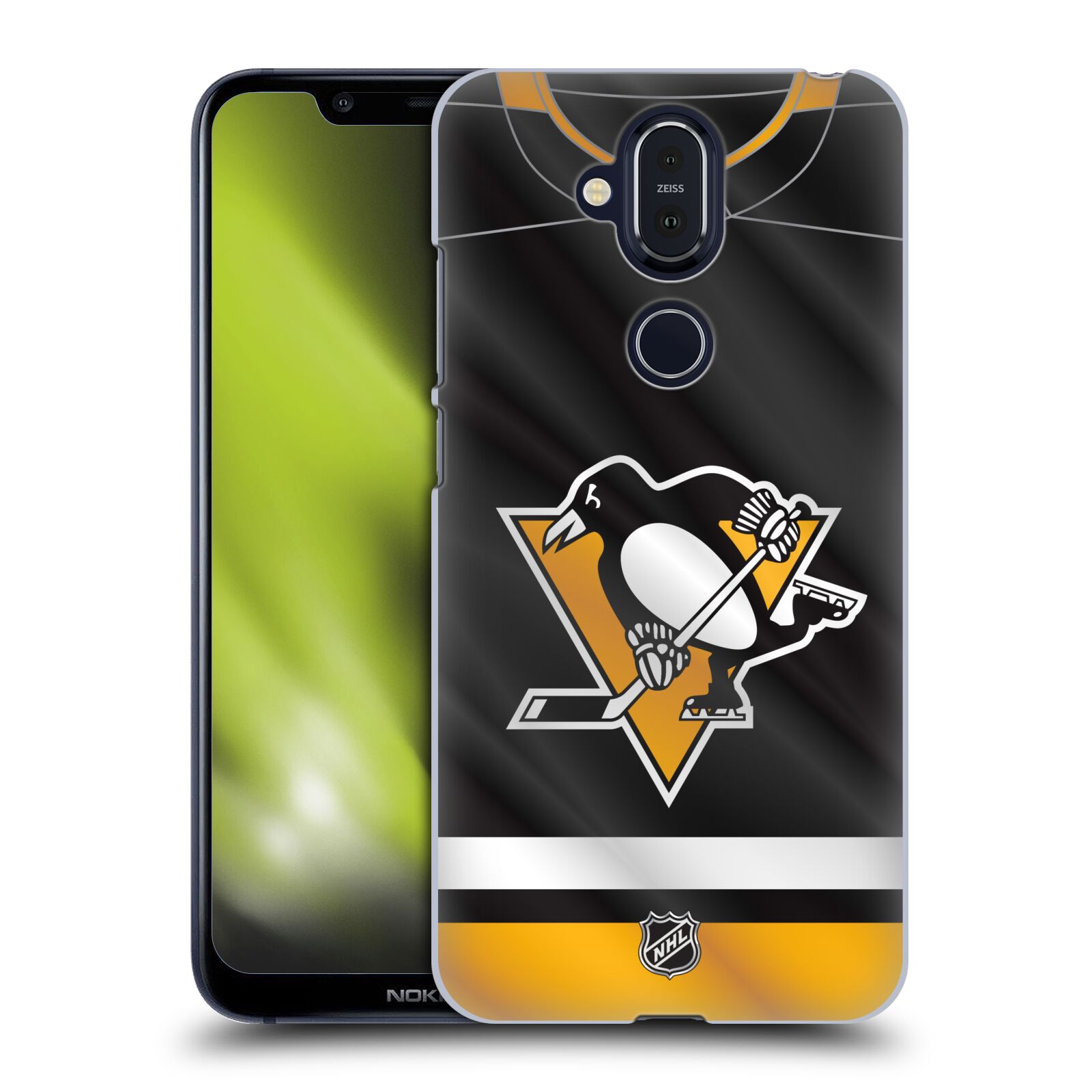 Pouzdro na mobil NOKIA 8.1 - HEAD CASE - Hokej NHL - Pittsburgh Penguins - Dres
