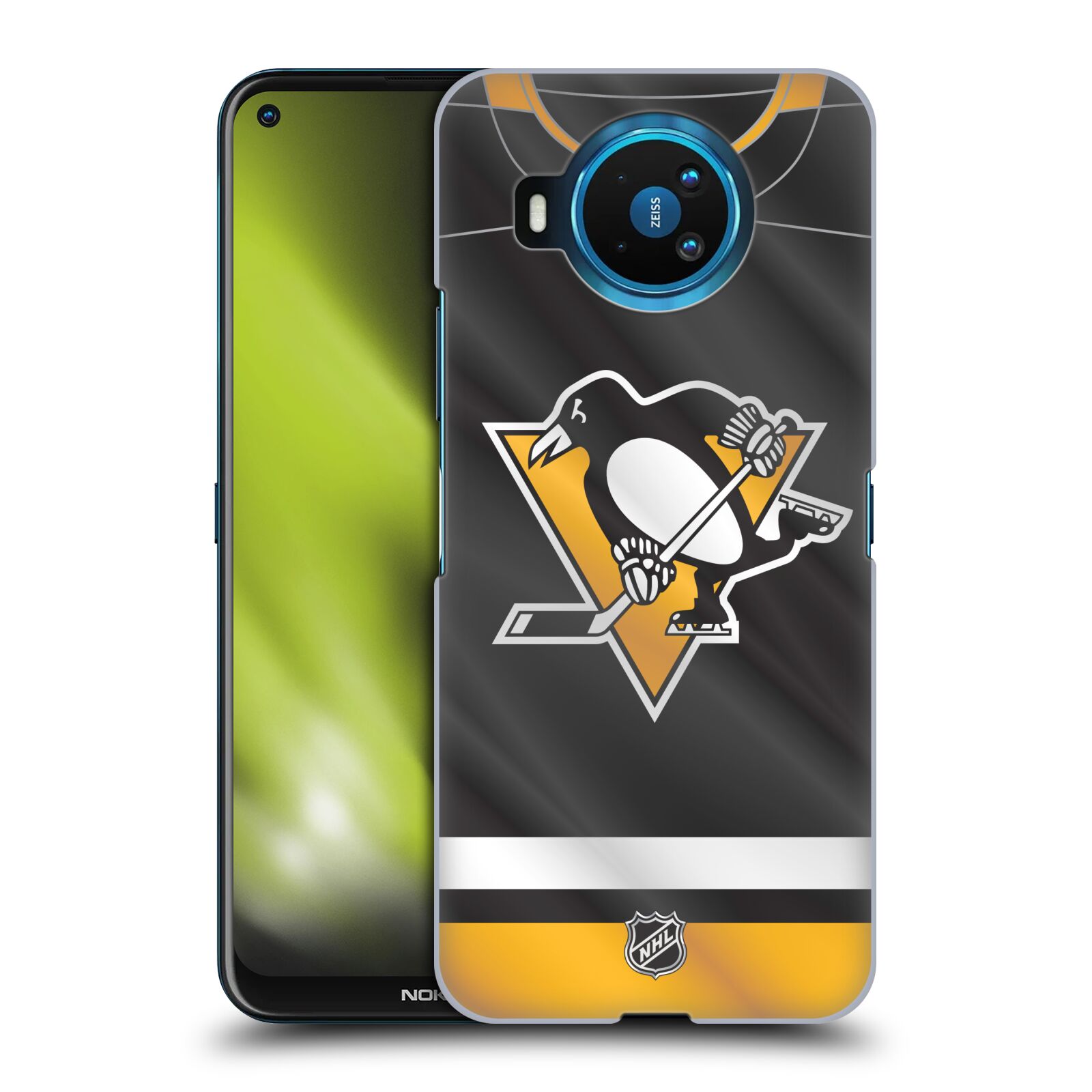 Pouzdro na mobil NOKIA 8.3 - HEAD CASE - Hokej NHL - Pittsburgh Penguins - Dres