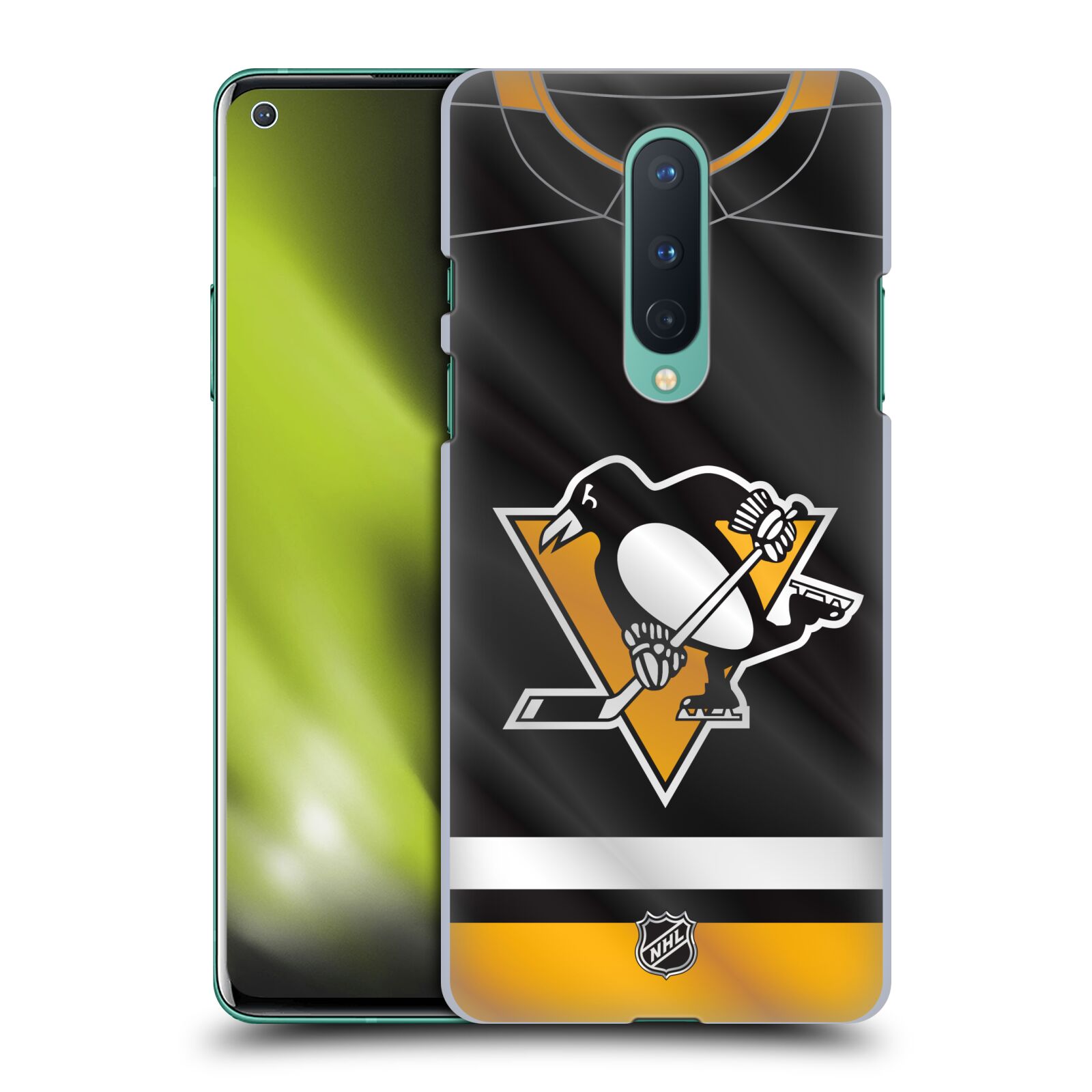 Pouzdro na mobil OnePlus 8 5G - HEAD CASE - Hokej NHL - Pittsburgh Penguins - Dres
