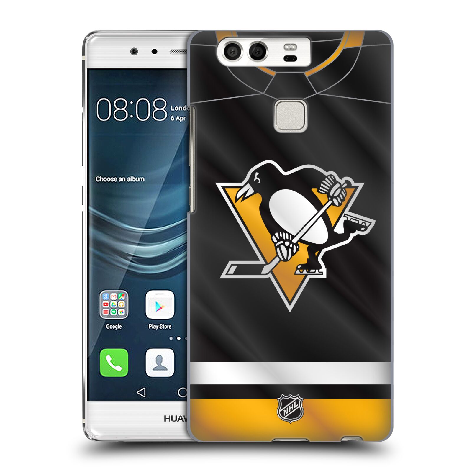 Pouzdro na mobil Huawei P9 / P9 DUAL SIM - HEAD CASE - Hokej NHL - Pittsburgh Penguins - Dres