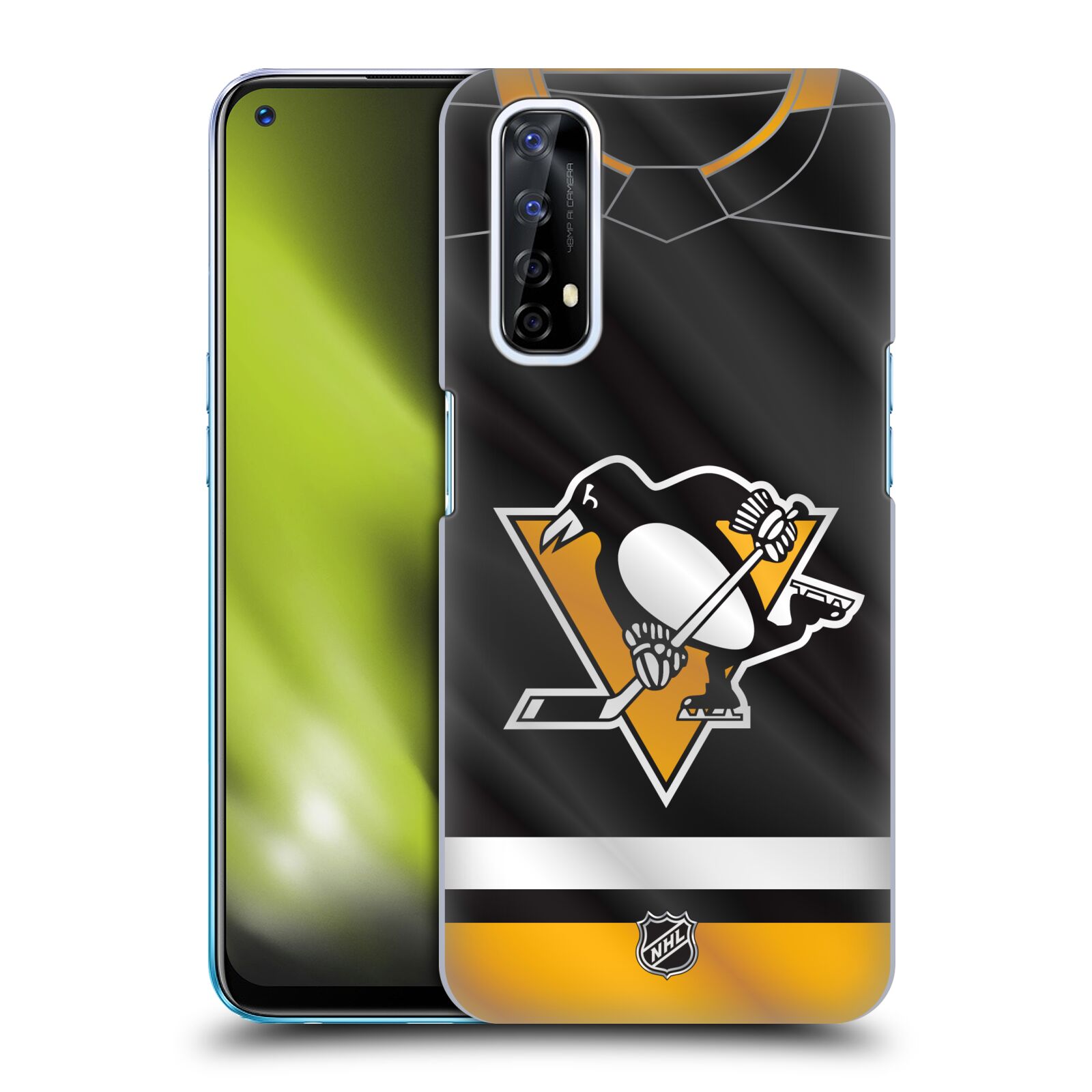 Pouzdro na mobil Realme 7 - HEAD CASE - Hokej NHL - Pittsburgh Penguins - Dres