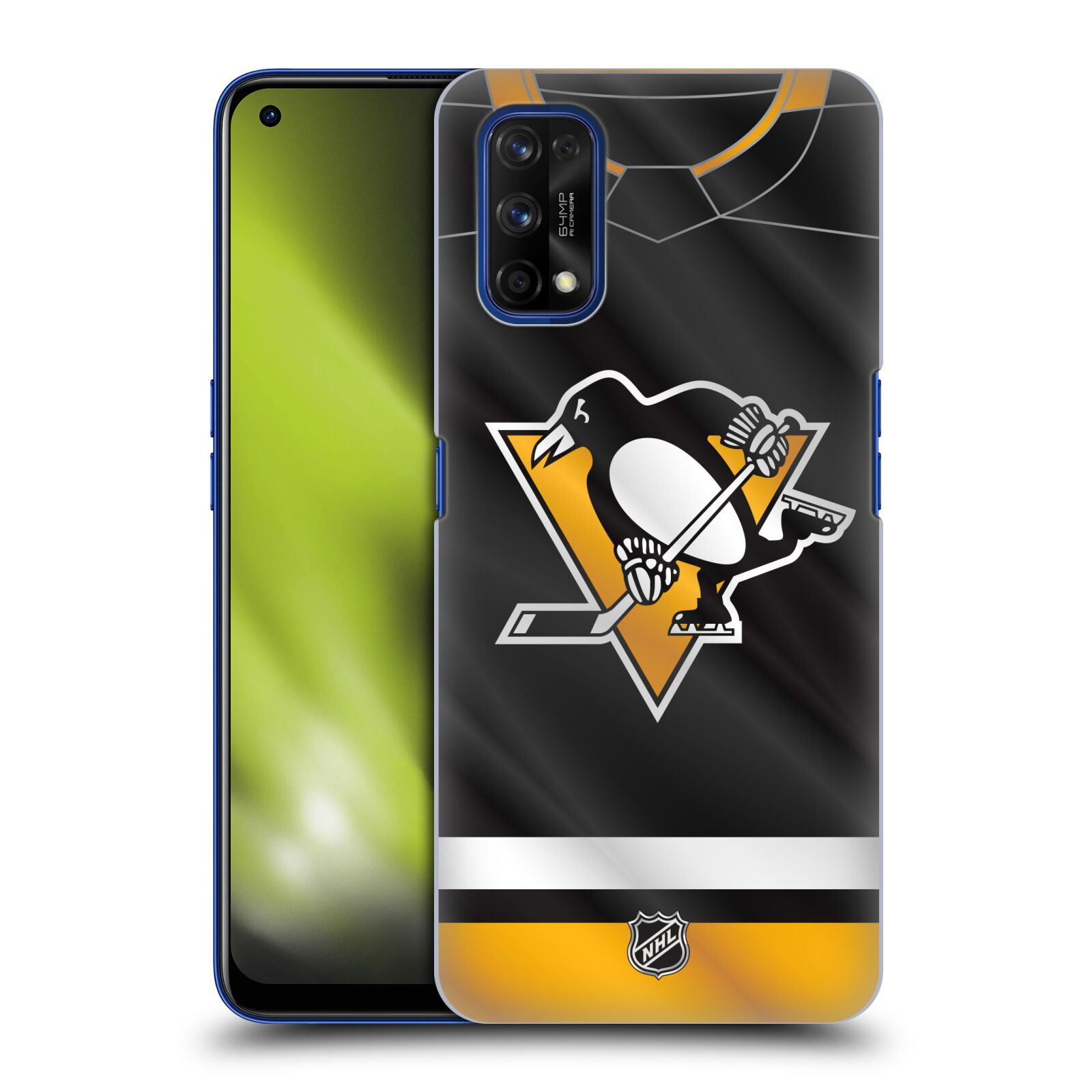 Pouzdro na mobil Realme 7 PRO - HEAD CASE - Hokej NHL - Pittsburgh Penguins - Dres