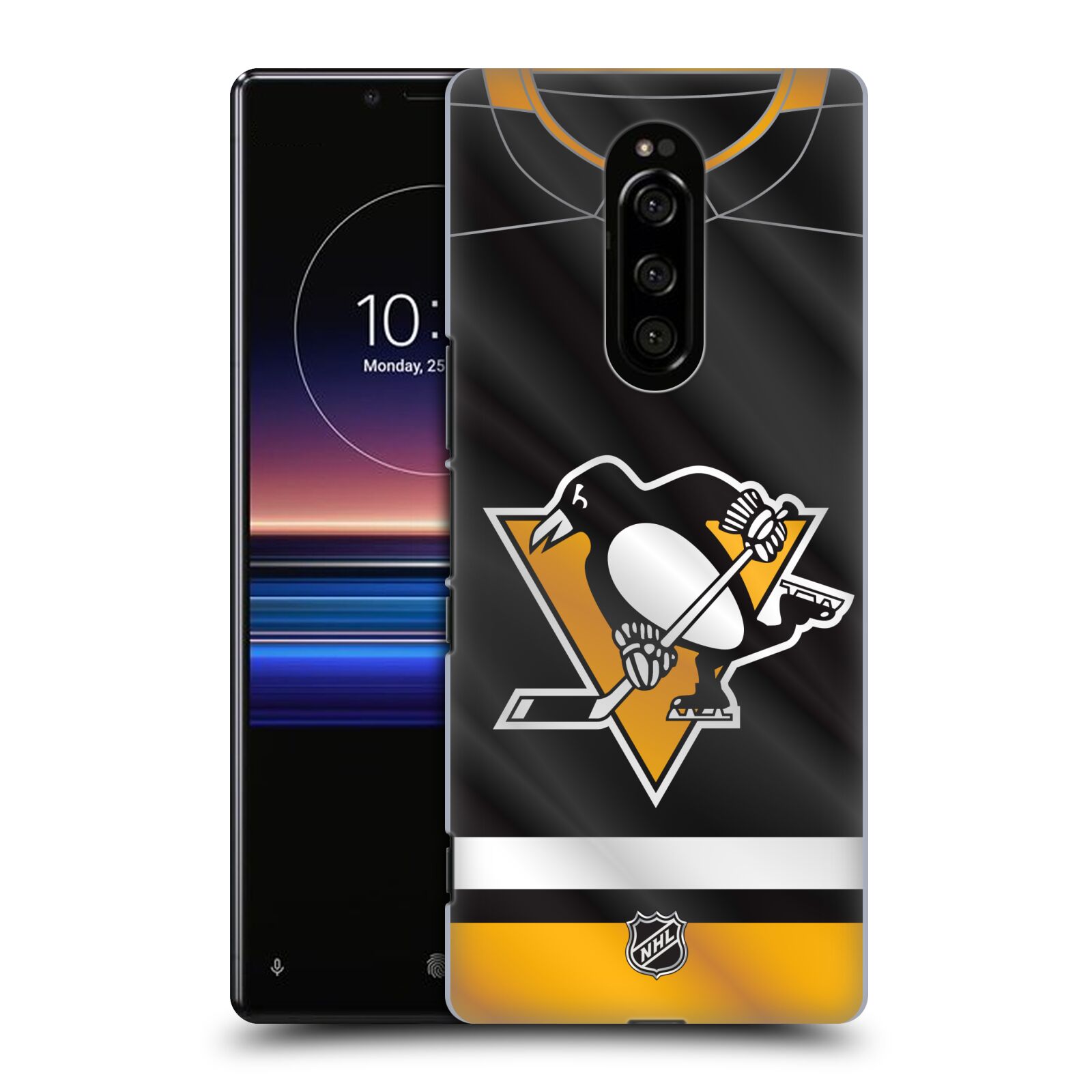 Pouzdro na mobil Sony Xperia 1 - HEAD CASE - Hokej NHL - Pittsburgh Penguins - Dres