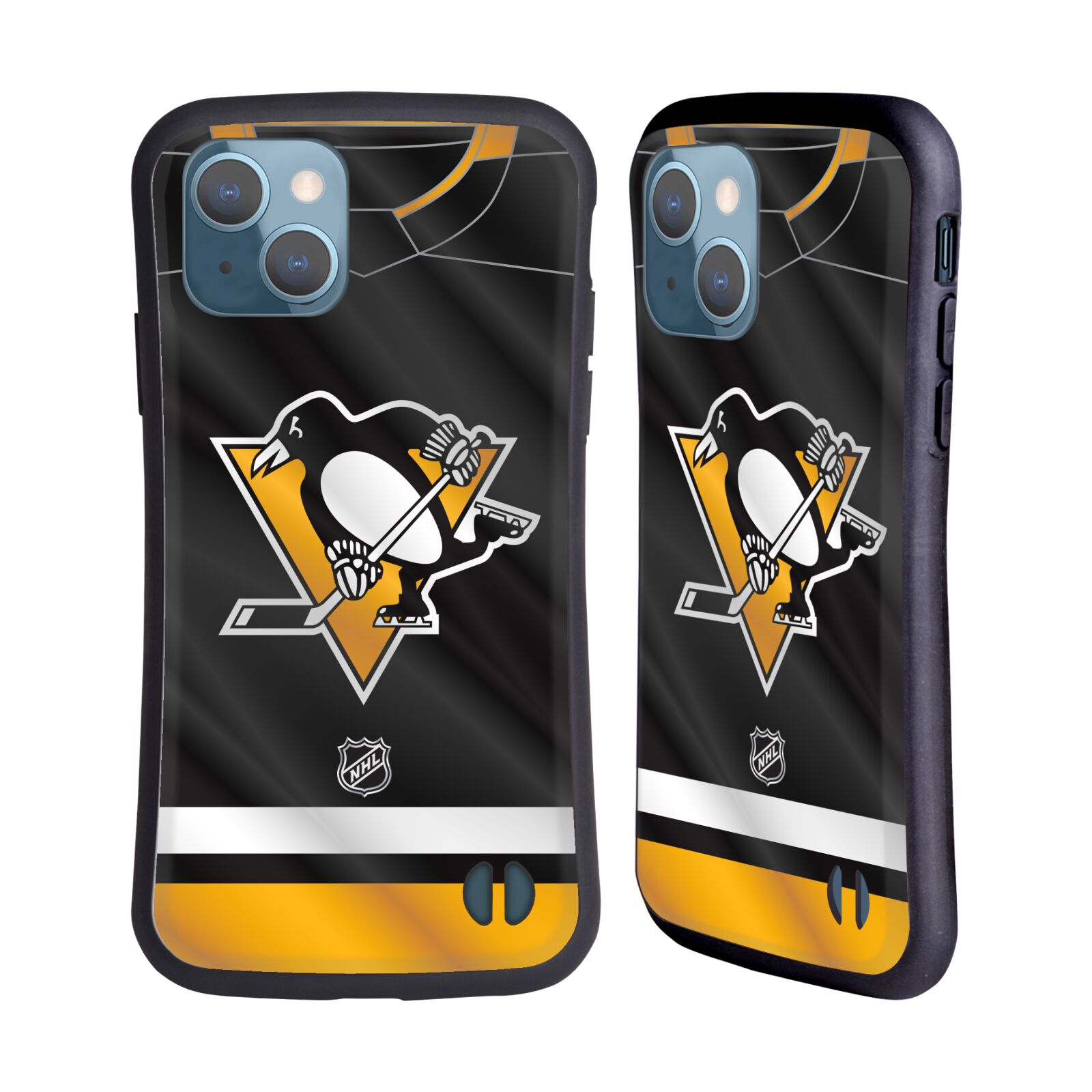 Obal na mobil Apple iPhone 13 - HEAD CASE - NHL - Dres logo Pittsburgh Penguins