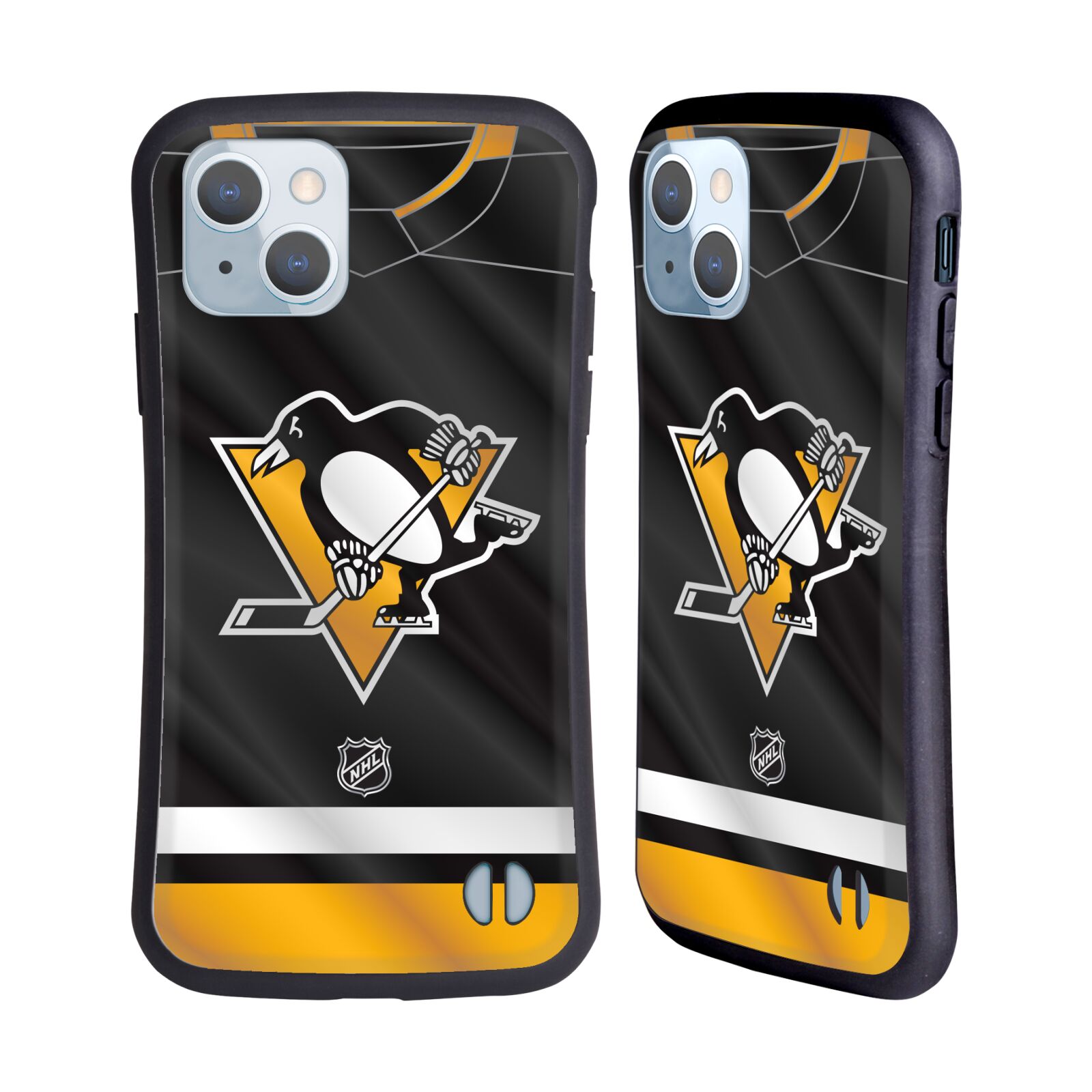 Obal na mobil Apple iPhone 14 - HEAD CASE - NHL - Dres logo Pittsburgh Penguins