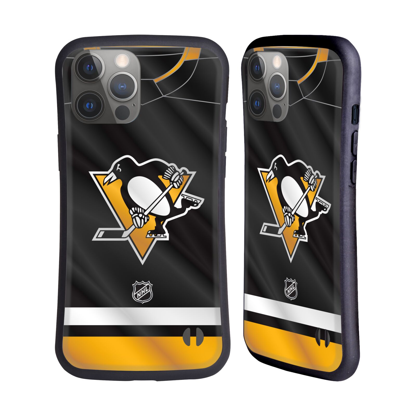 Obal na mobil Apple iPhone 14 PRO MAX - HEAD CASE - NHL - Dres logo Pittsburgh Penguins