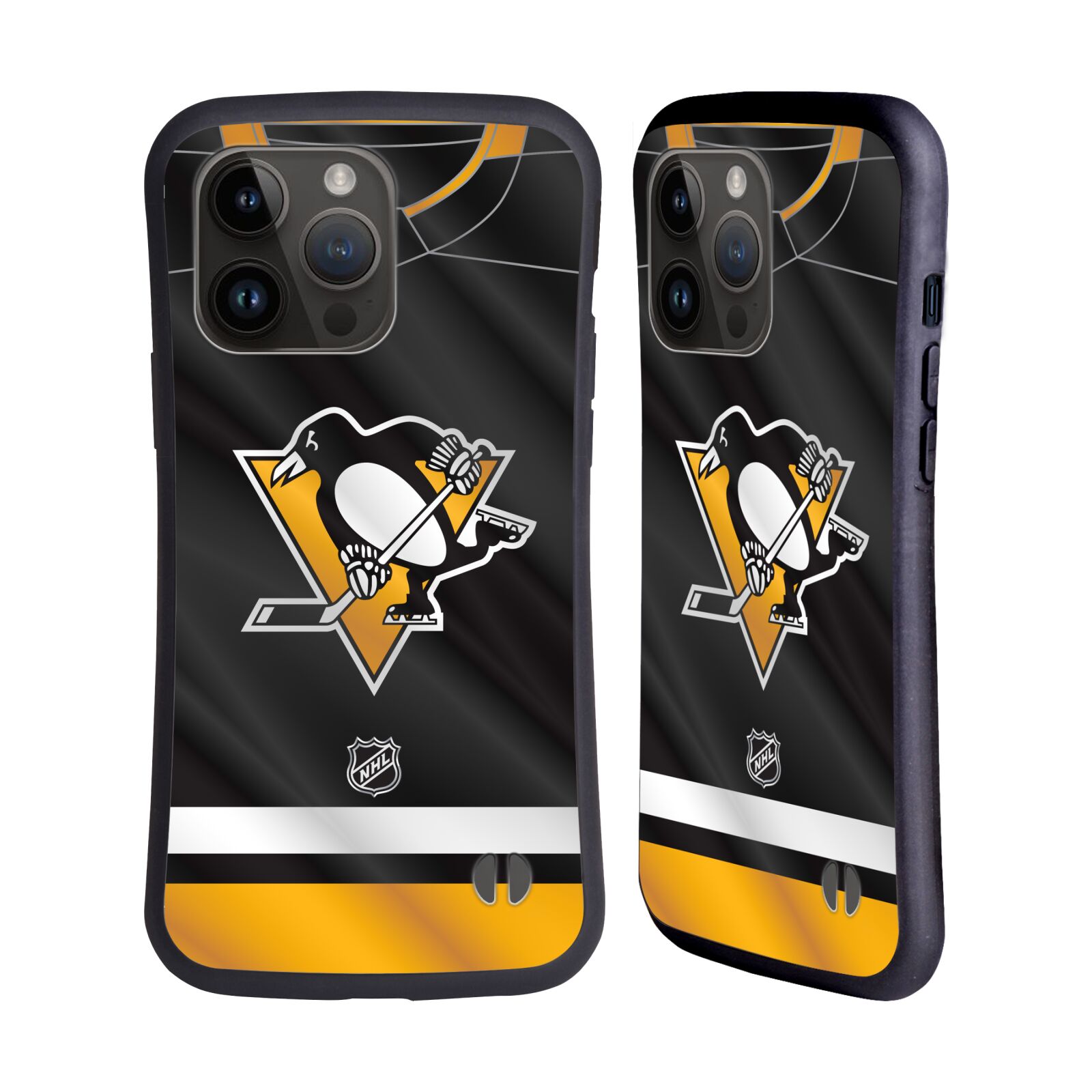Obal na mobil Apple iPhone 15 PRO MAX - HEAD CASE - NHL - Dres logo Pittsburgh Penguins