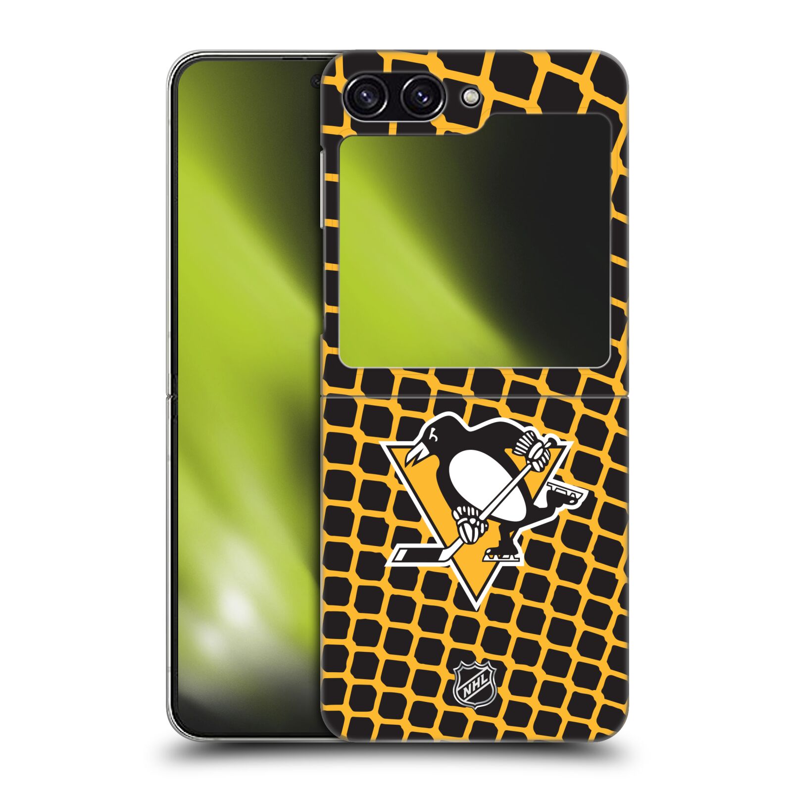 Plastový obal HEAD CASE na mobil Samsung Galaxy Z Flip 5  Hokej NHL - Pittsburgh Penguins - Znak v brance