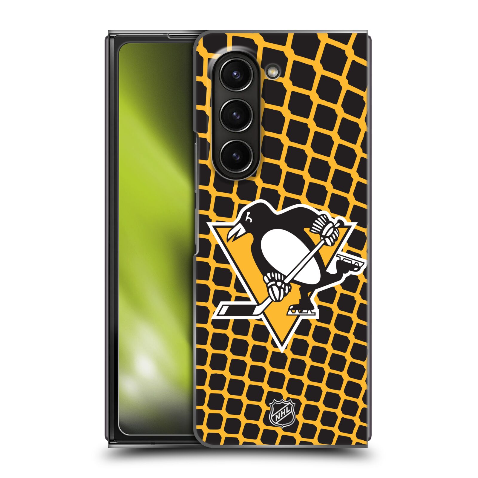 Plastový obal HEAD CASE na mobil Samsung Galaxy Z Fold 5  Hokej NHL - Pittsburgh Penguins - Znak v brance