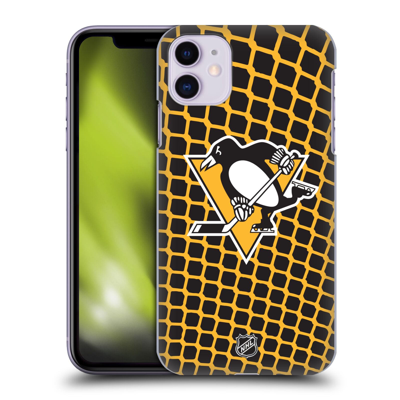 Pouzdro na mobil Apple Iphone 11 - HEAD CASE - Hokej NHL - Pittsburgh Penguins - Znak v brance