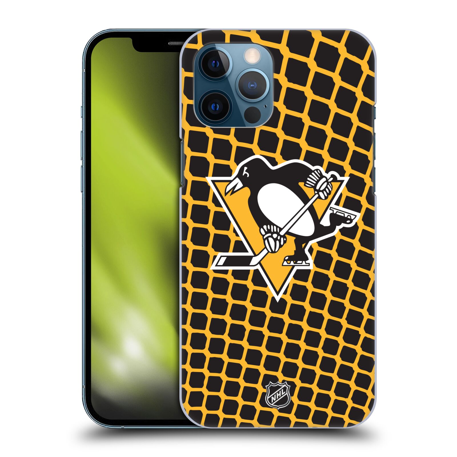 Pouzdro na mobil Apple Iphone 12 PRO MAX - HEAD CASE - Hokej NHL - Pittsburgh Penguins - Znak v brance