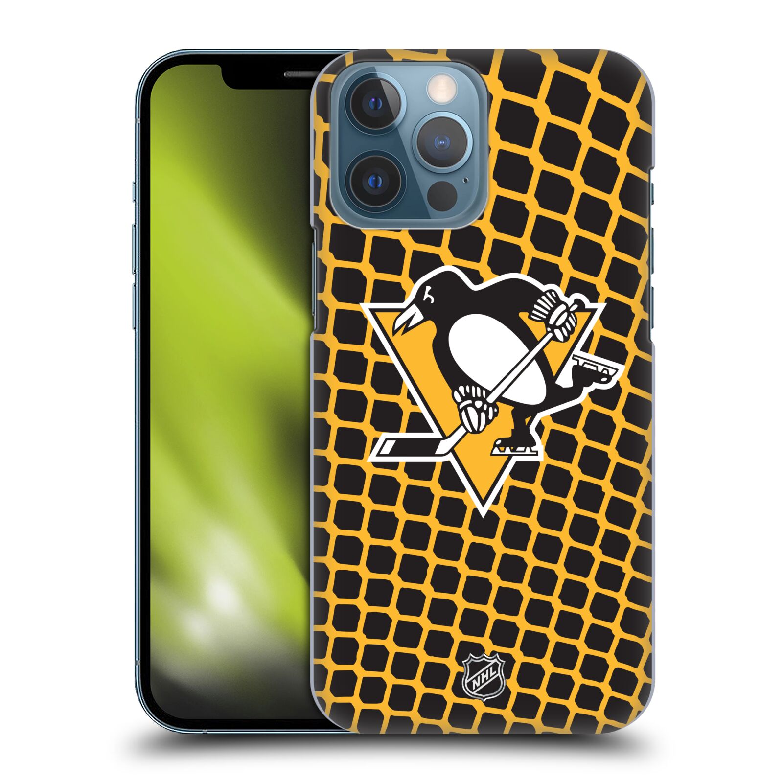 Pouzdro na mobil Apple Iphone 13 PRO MAX - HEAD CASE - Hokej NHL - Pittsburgh Penguins - Znak v brance