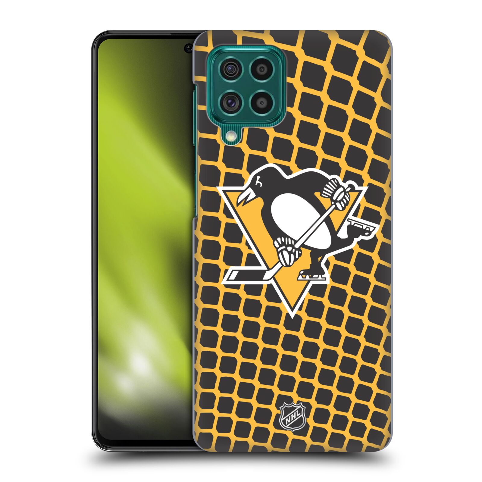 Pouzdro na mobil Samsung Galaxy M62 - HEAD CASE - Hokej NHL - Pittsburgh Penguins - Znak v brance
