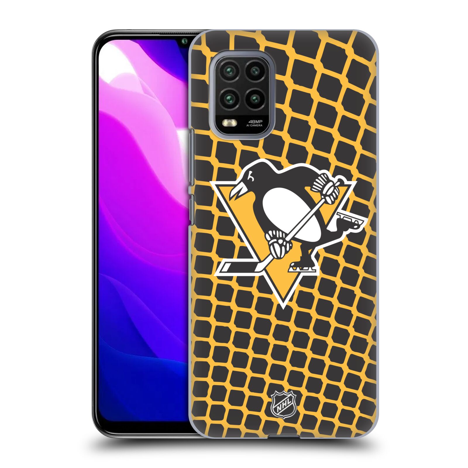 Pouzdro na mobil Xiaomi  Mi 10 LITE / Mi 10 LITE 5G - HEAD CASE - Hokej NHL - Pittsburgh Penguins - Znak v brance