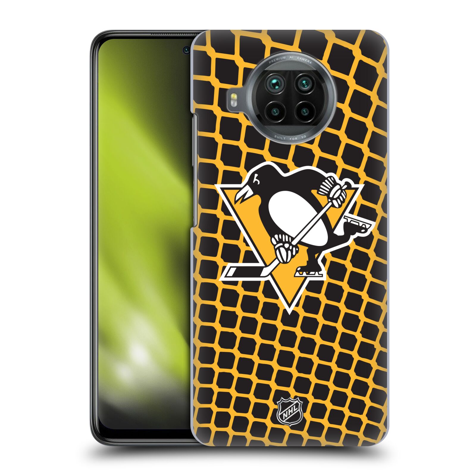 Pouzdro na mobil Xiaomi  Mi 10T LITE 5G - HEAD CASE - Hokej NHL - Pittsburgh Penguins - Znak v brance