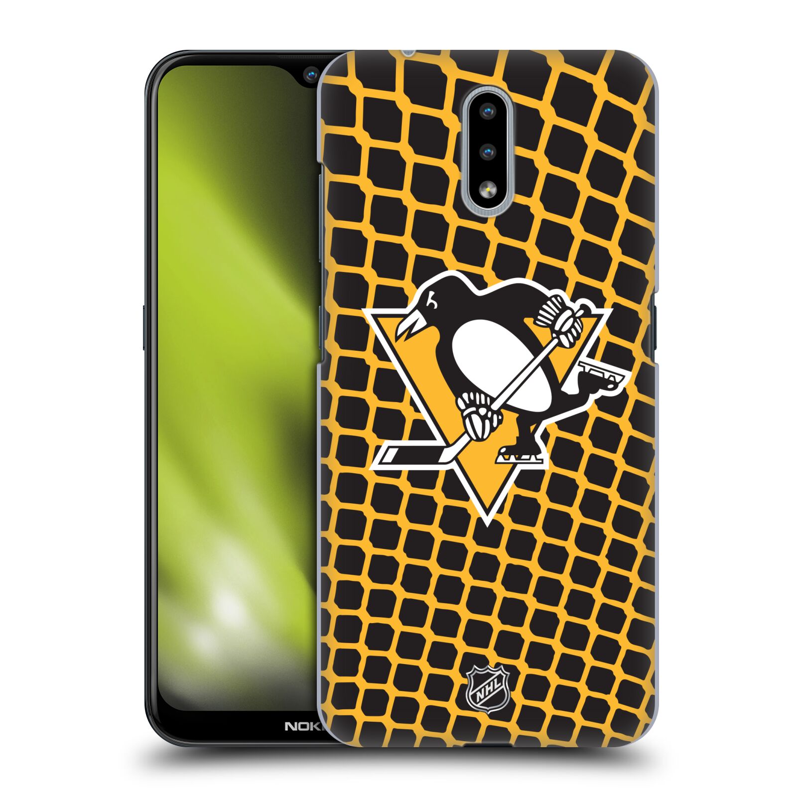 Pouzdro na mobil Nokia 2.3 - HEAD CASE - Hokej NHL - Pittsburgh Penguins - Znak v brance