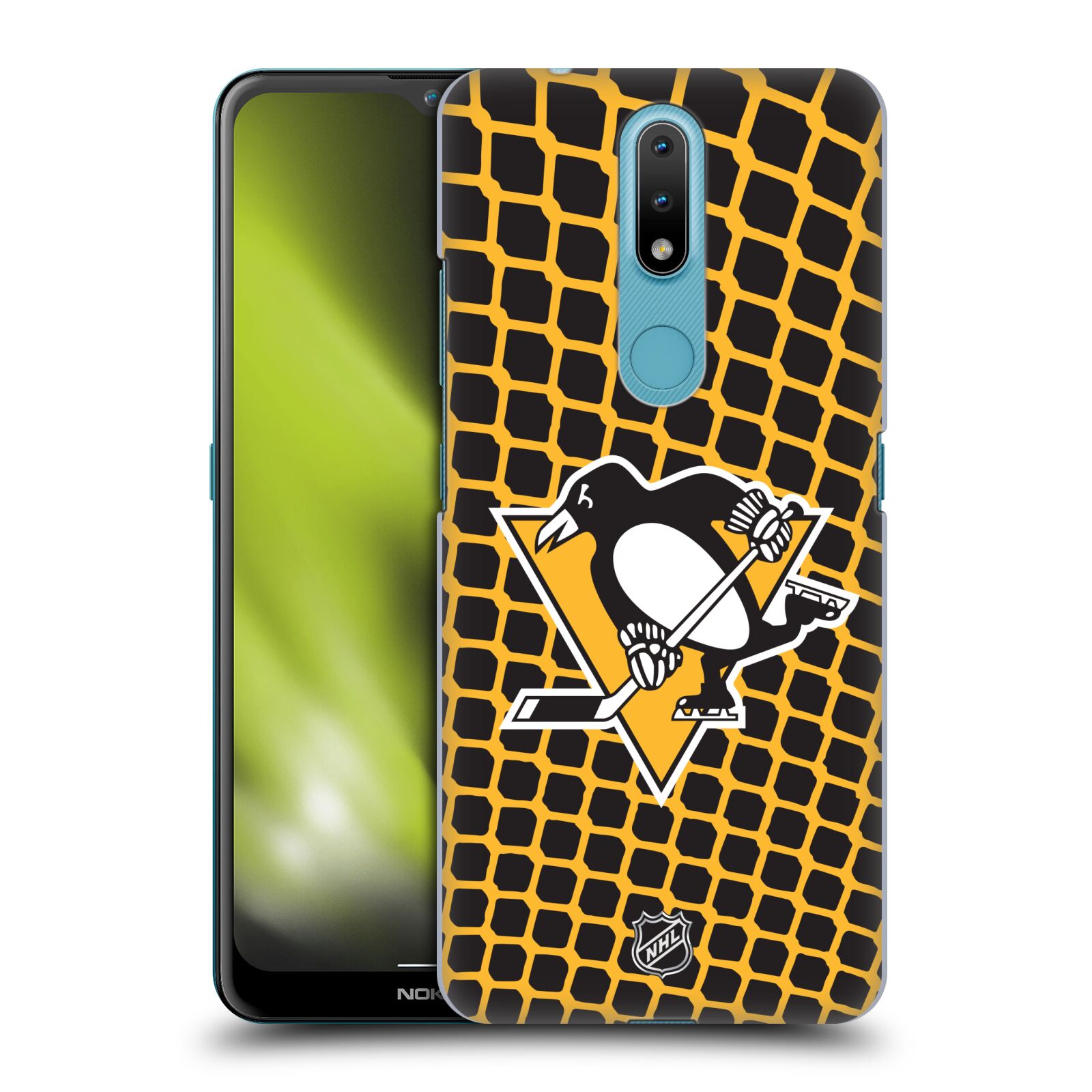 Pouzdro na mobil Nokia 2.4 - HEAD CASE - Hokej NHL - Pittsburgh Penguins - Znak v brance
