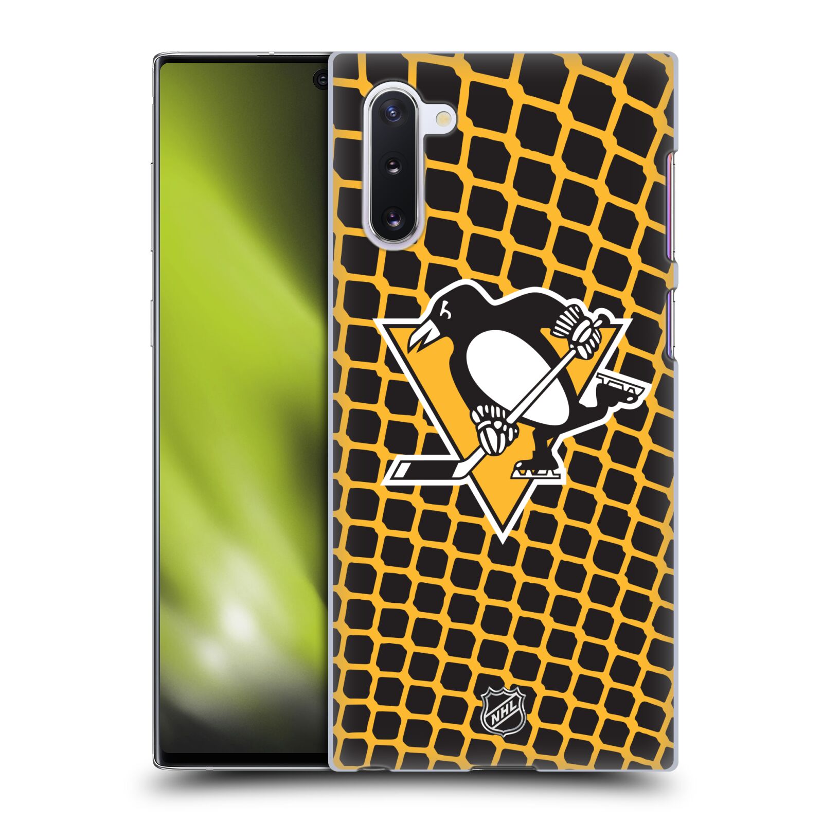 Pouzdro na mobil Samsung Galaxy Note 10 - HEAD CASE - Hokej NHL - Pittsburgh Penguins - Znak v brance