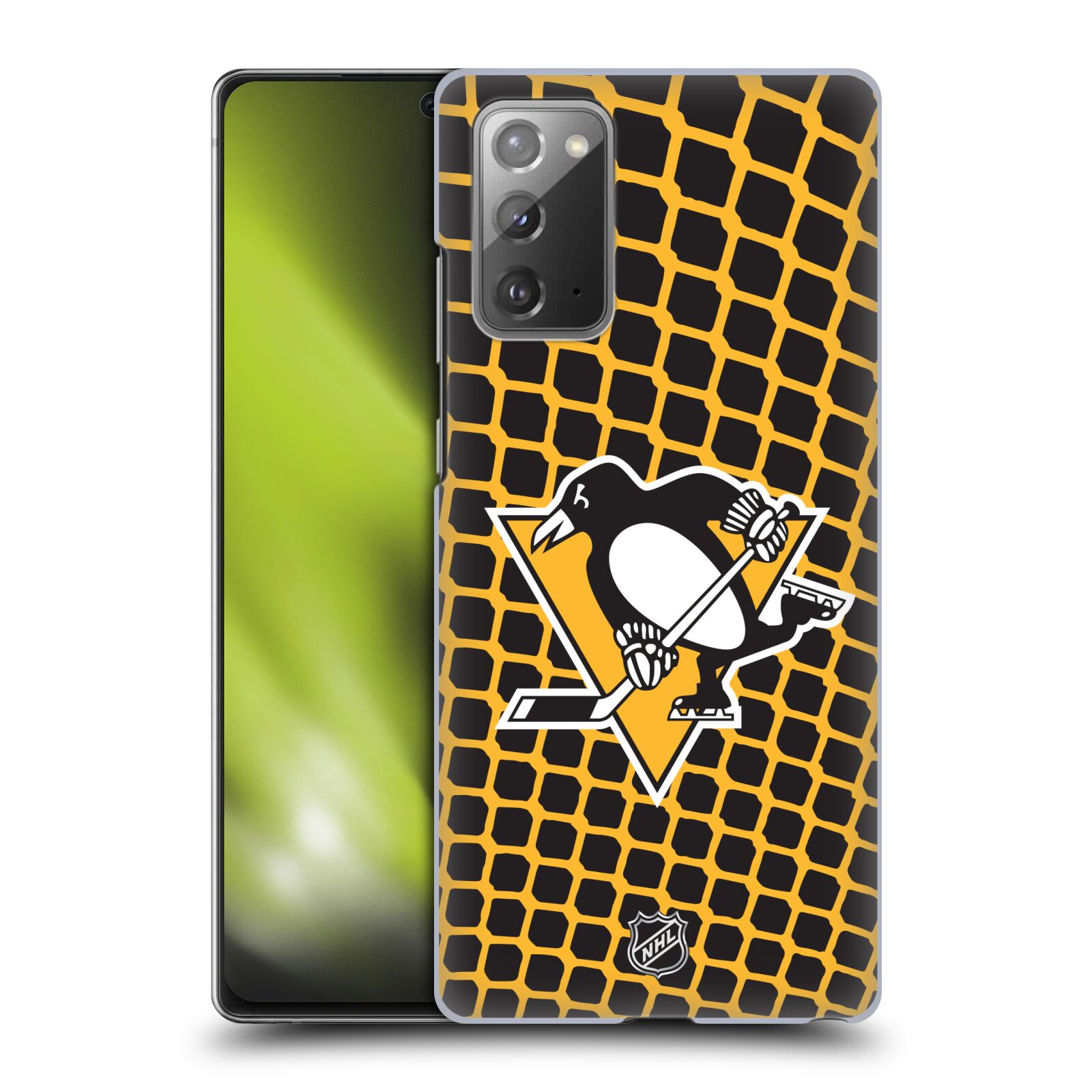 Pouzdro na mobil Samsung Galaxy Note 20 - HEAD CASE - Hokej NHL - Pittsburgh Penguins - Znak v brance