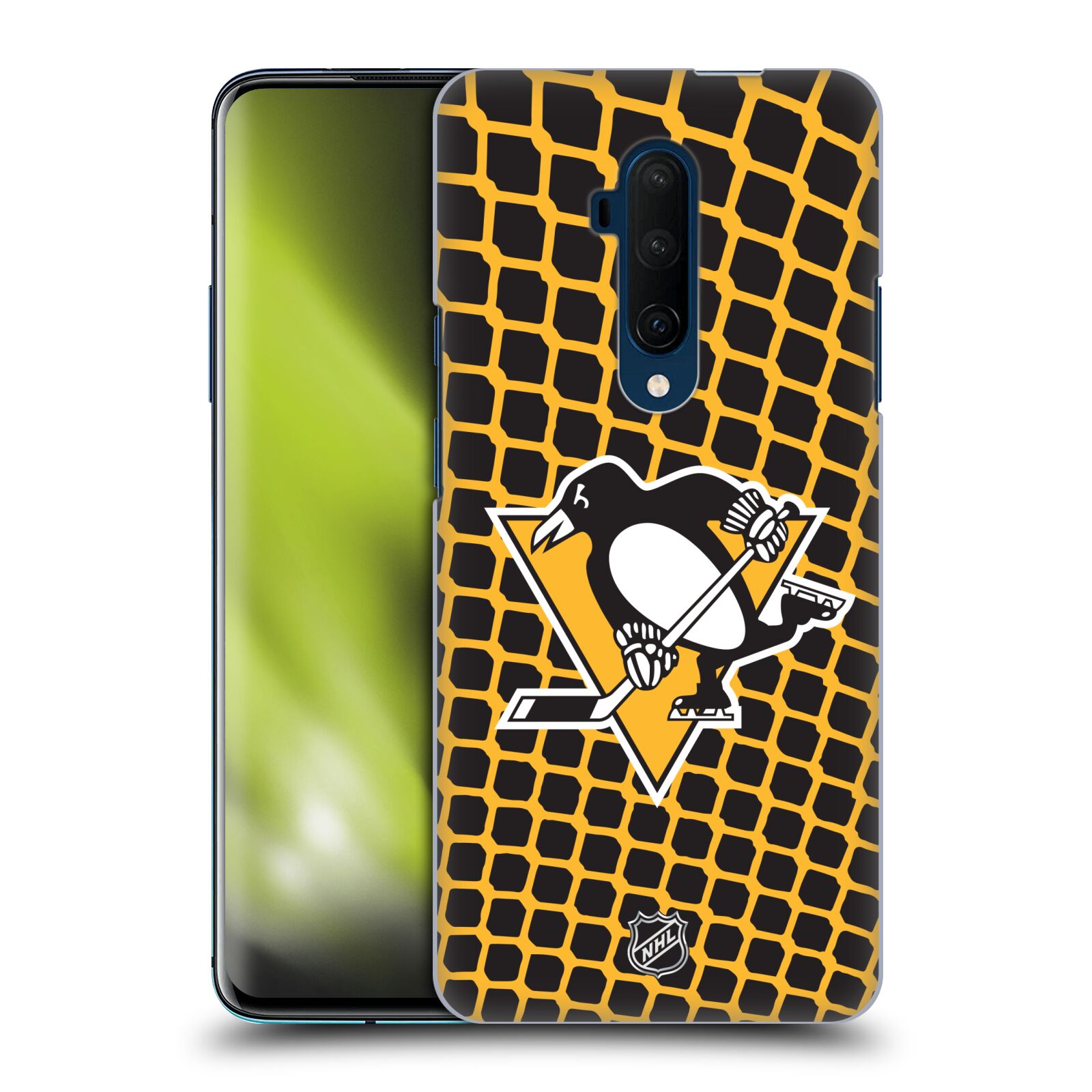 Pouzdro na mobil OnePlus 7T Pro - HEAD CASE - Hokej NHL - Pittsburgh Penguins - Znak v brance
