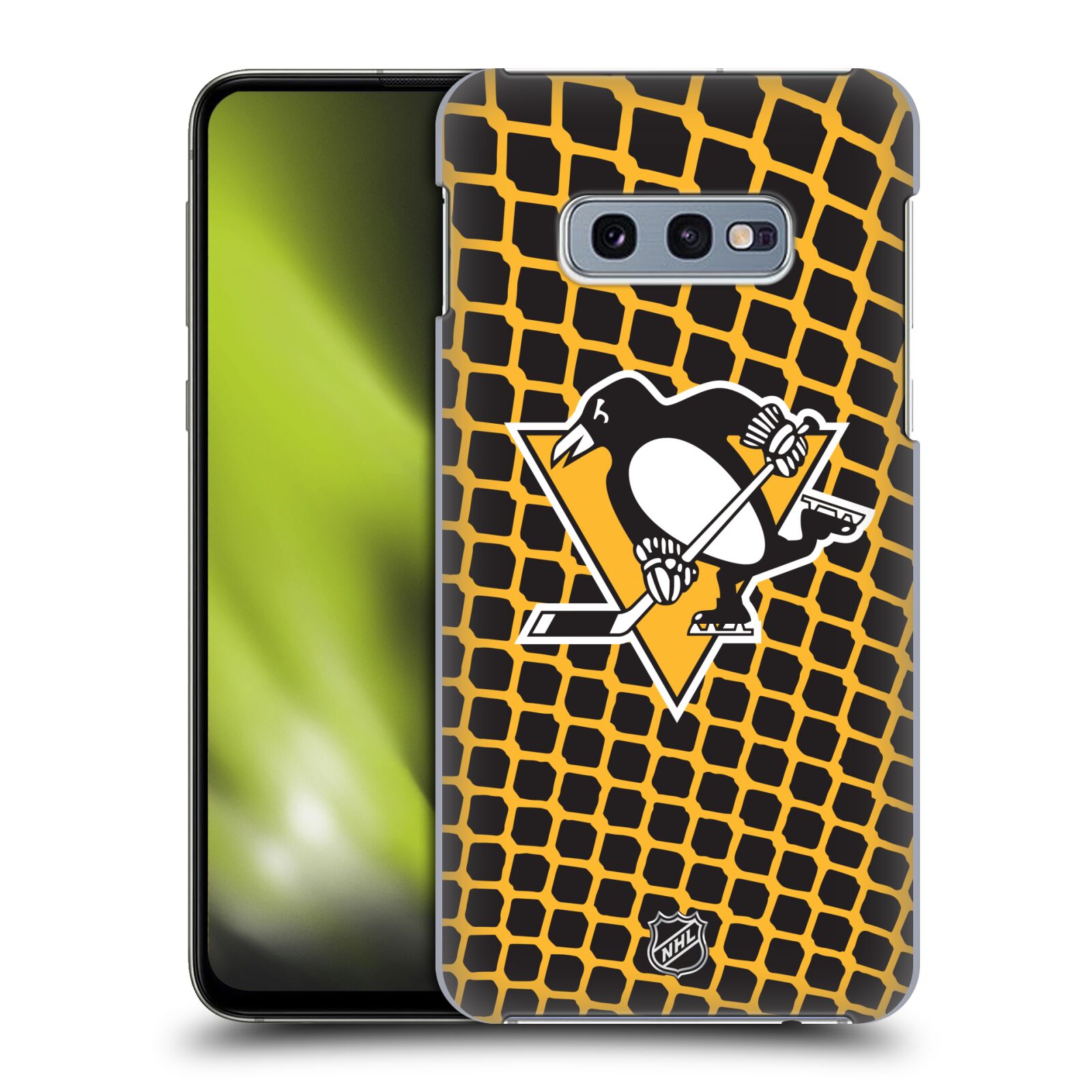 Pouzdro na mobil Samsung Galaxy S10e - HEAD CASE - Hokej NHL - Pittsburgh Penguins - Znak v brance