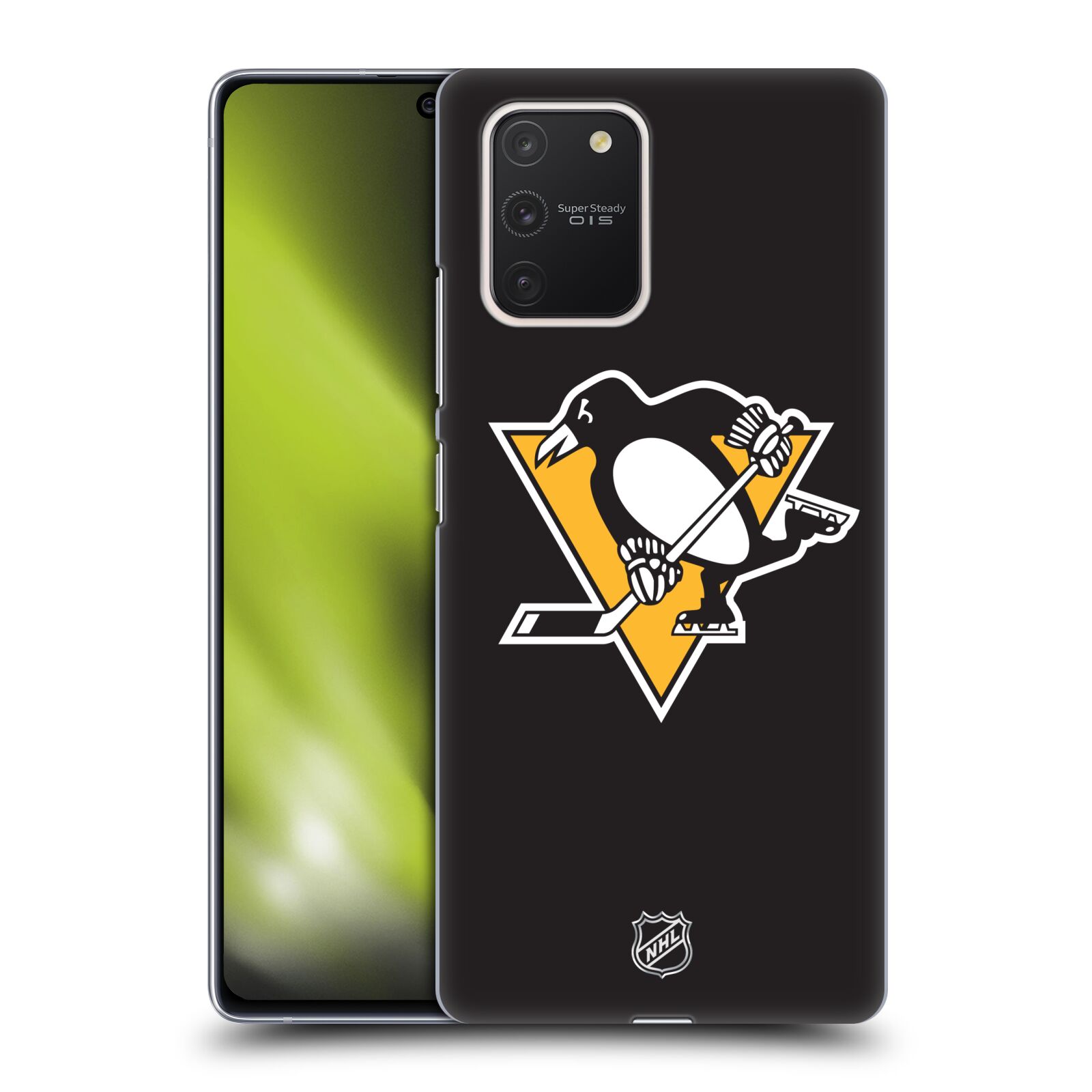 Pouzdro na mobil Samsung Galaxy S10 LITE - HEAD CASE - Hokej NHL - Pittsburgh Penguins - černé pozadí znak