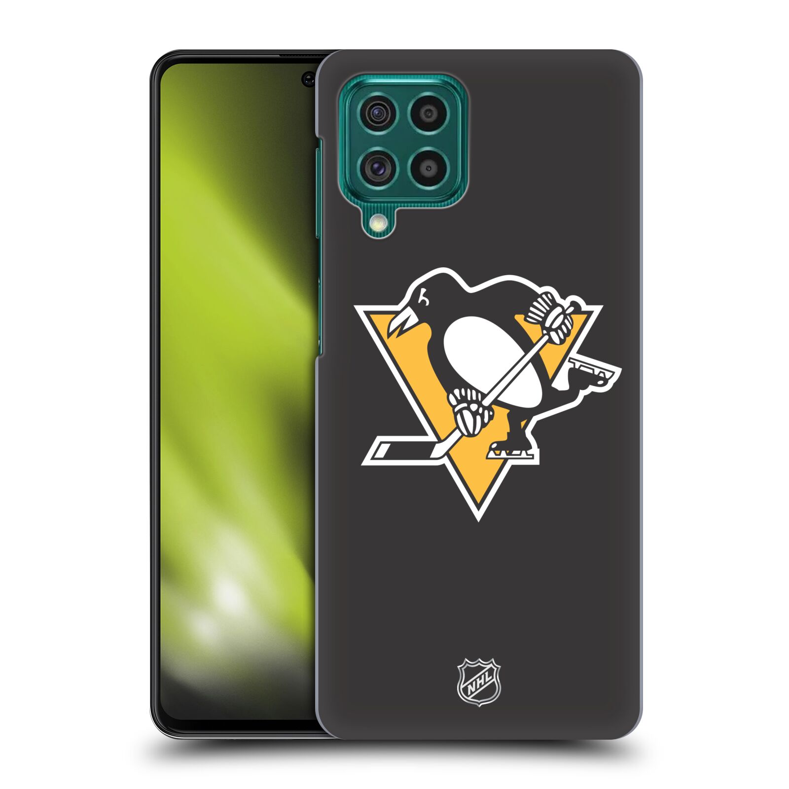Pouzdro na mobil Samsung Galaxy M62 - HEAD CASE - Hokej NHL - Pittsburgh Penguins - černé pozadí znak