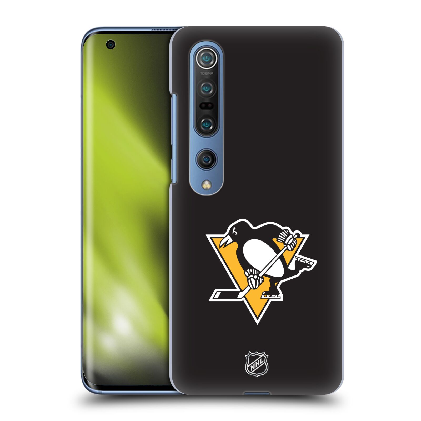 Pouzdro na mobil Xiaomi  Mi 10 5G / Mi 10 5G PRO - HEAD CASE - Hokej NHL - Pittsburgh Penguins - černé pozadí znak